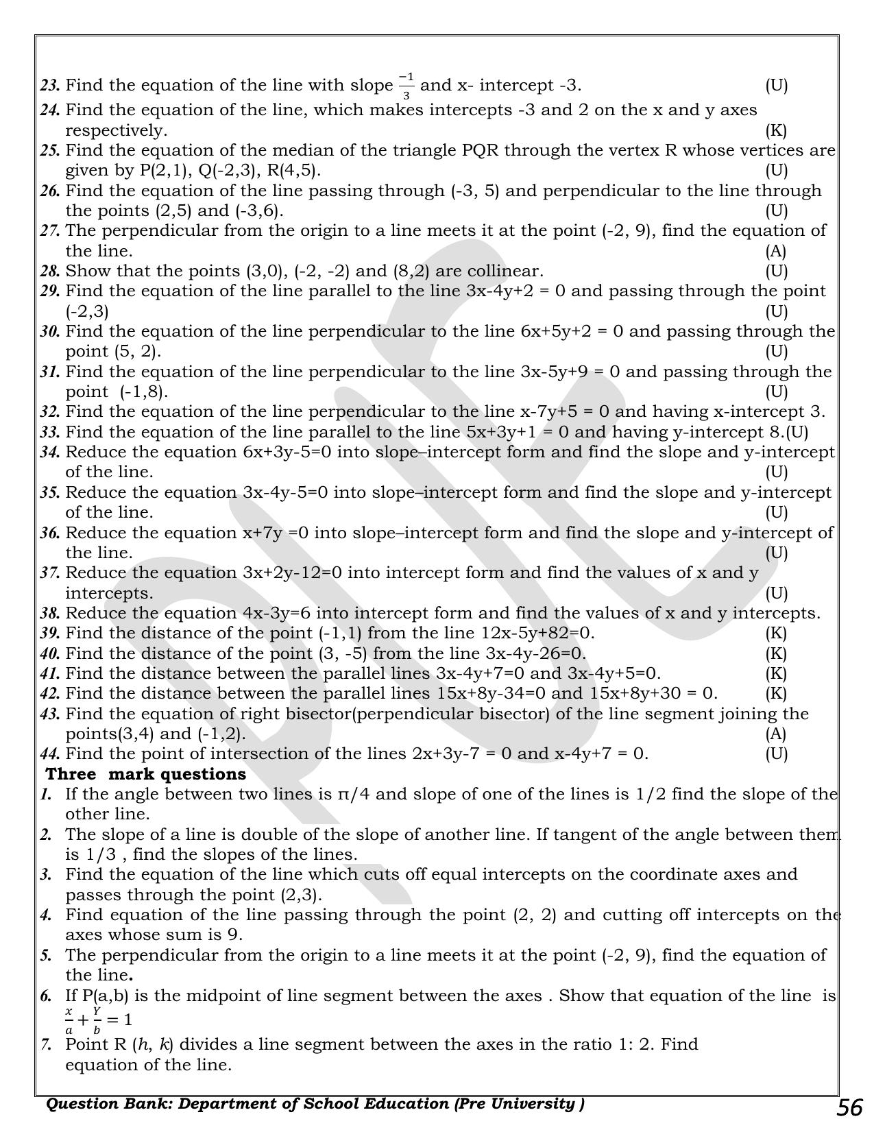 Karnataka 1st PUC Question Bank 2025 - Maths - Page 56