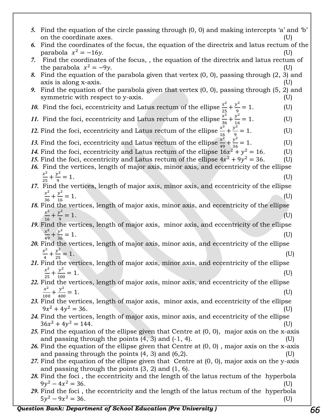 Karnataka 1st PUC Question Bank 2025 - Maths - Page 66