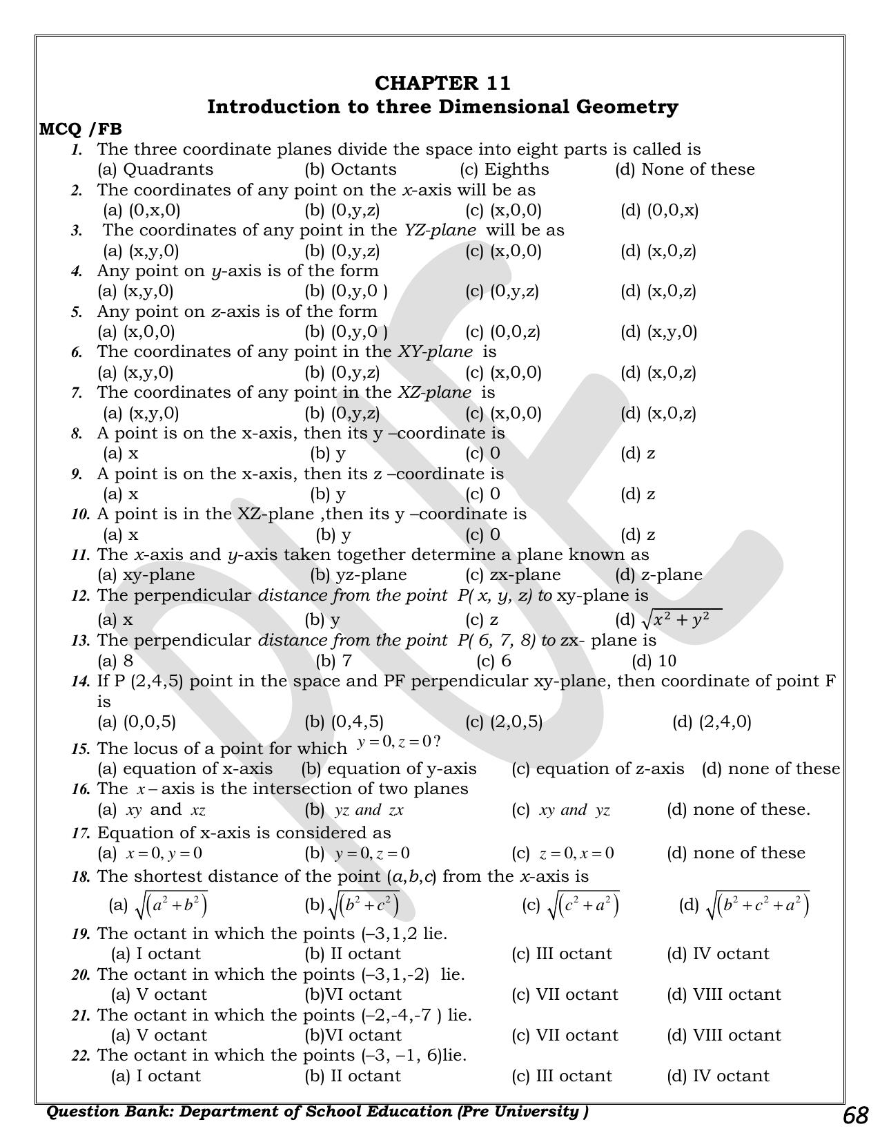 Karnataka 1st PUC Question Bank 2025 - Maths - Page 68