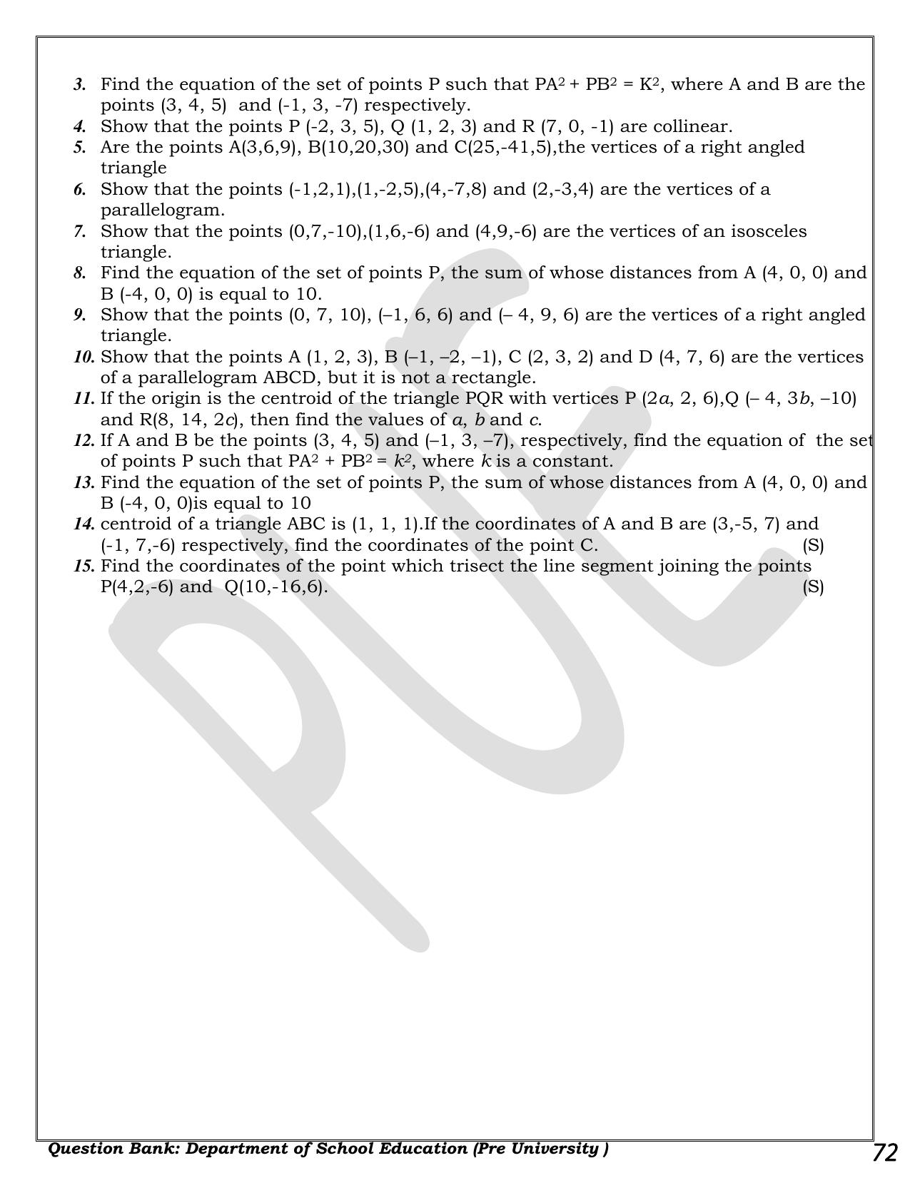 Karnataka 1st PUC Question Bank 2025 - Maths - Page 72