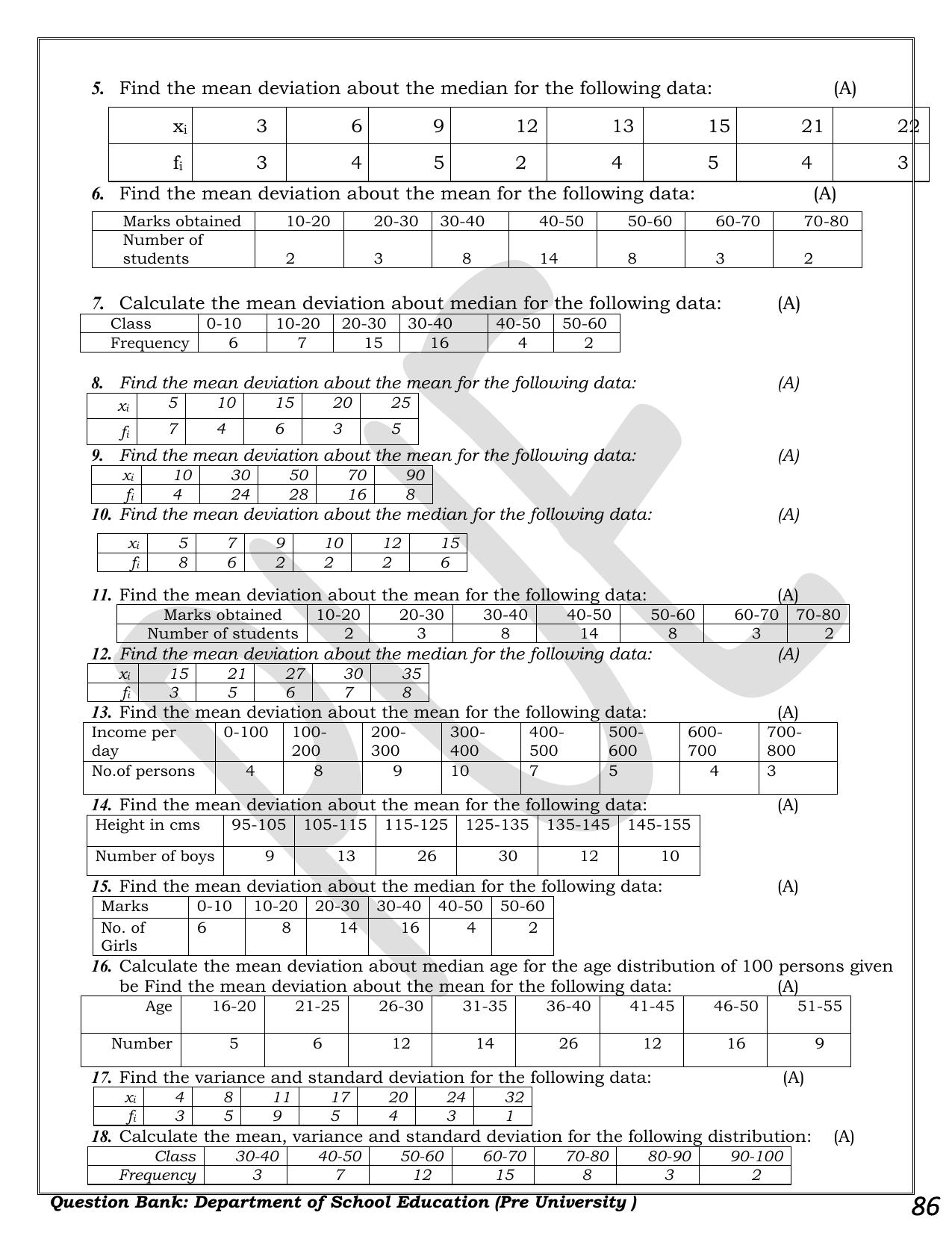 Karnataka 1st PUC Question Bank 2025 - Maths - Page 86
