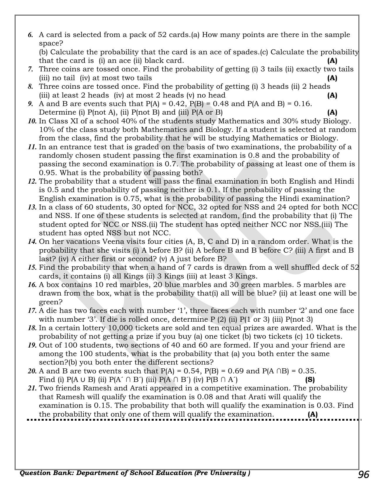 Karnataka 1st PUC Question Bank 2025 - Maths - Page 96