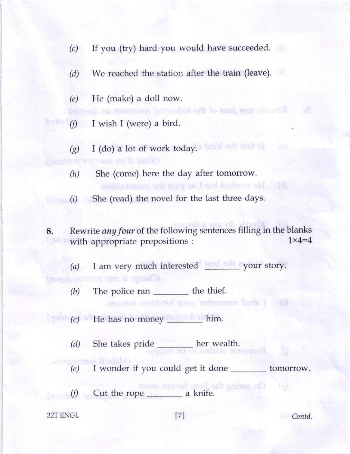 Assam HS 2nd Year English 2022 Question Paper - Page 7
