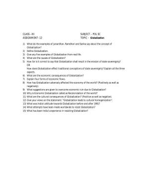 CBSE Class 12 Political Science Assignment 06