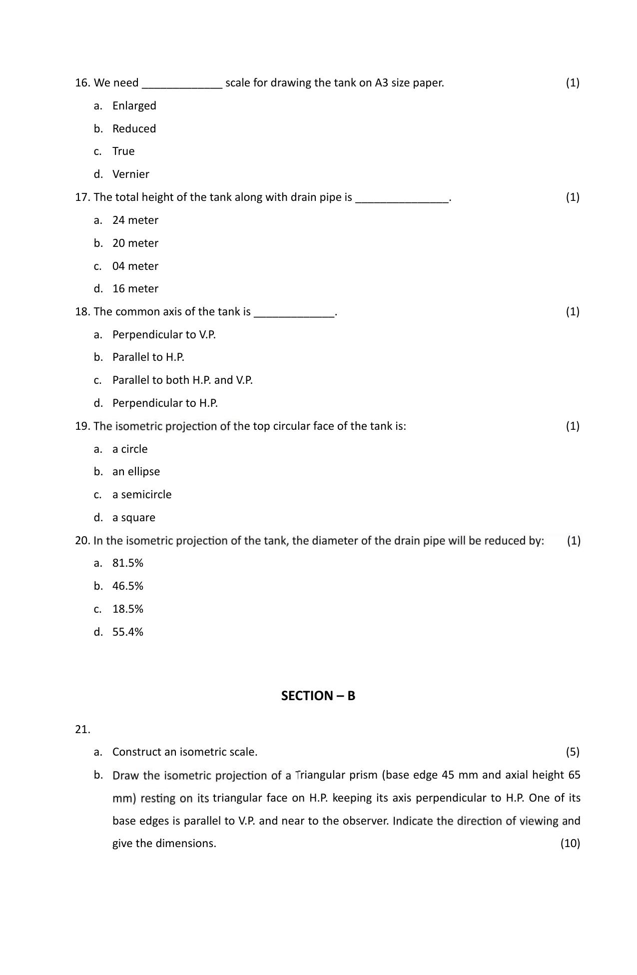 Edudel Class 12 Engineering Graphics Practice Papers-1 (2023-24) - Page 6