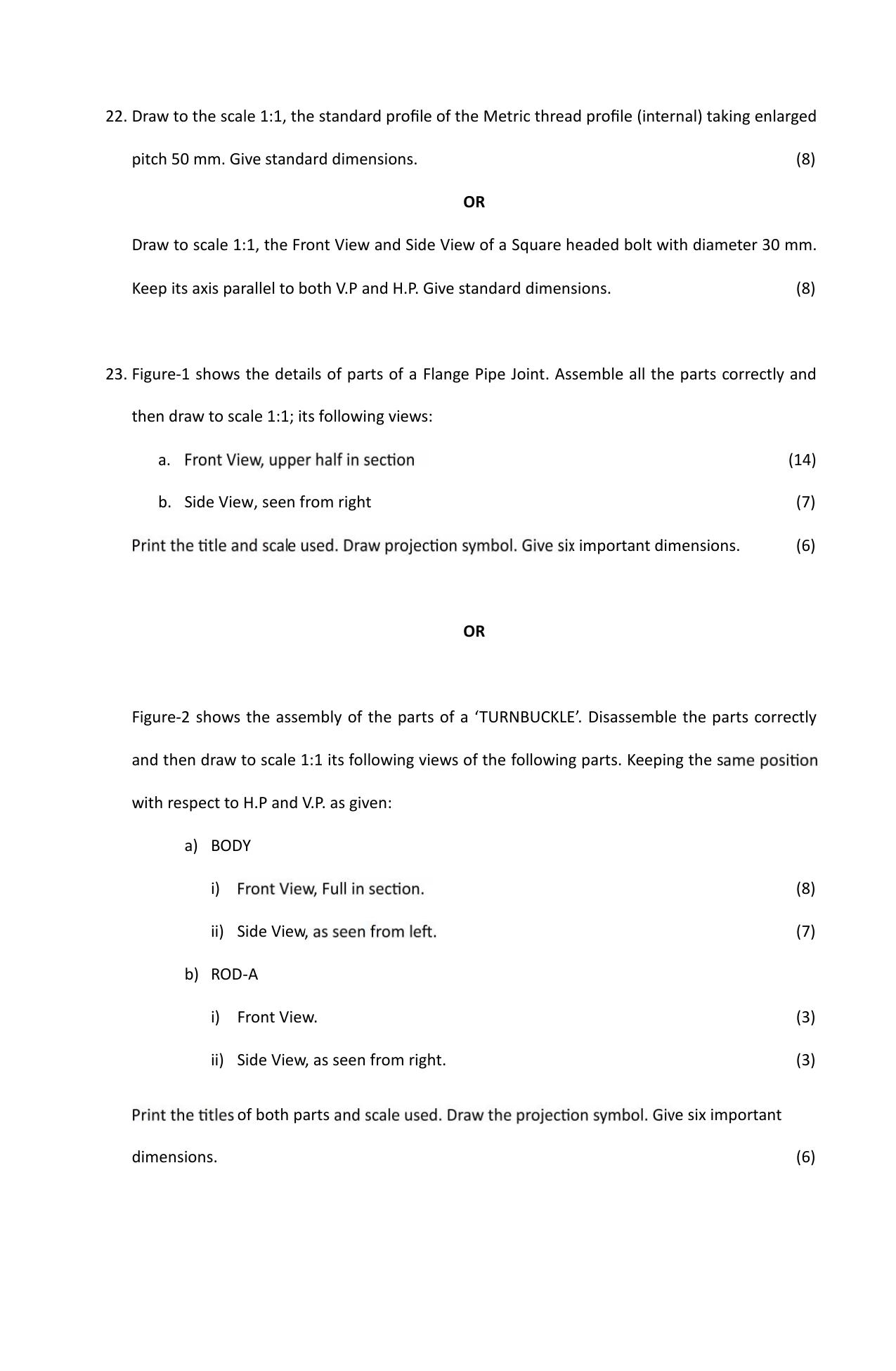 Edudel Class 12 Engineering Graphics Practice Papers-1 (2023-24) - Page 7