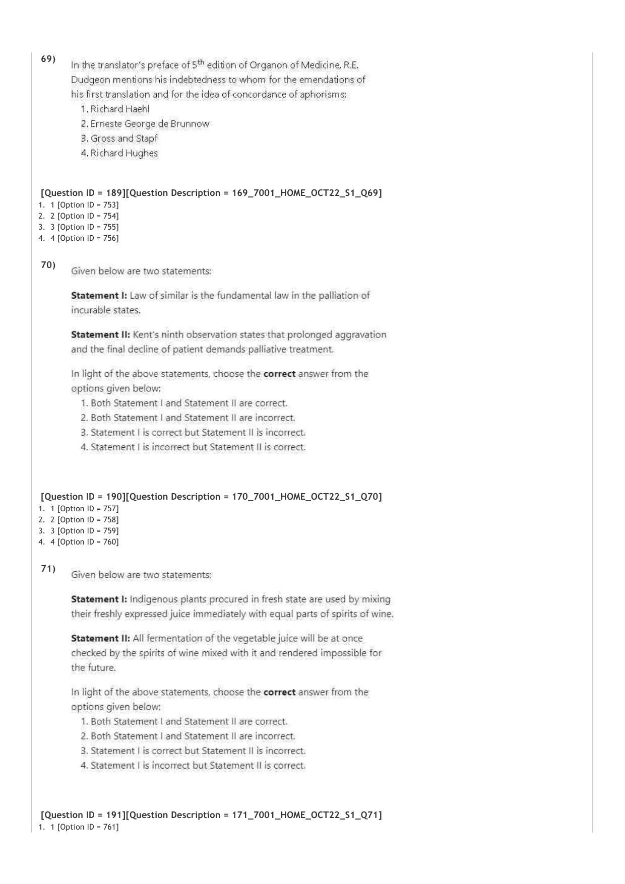 AIAPGET 2022 Homeopathy Question Paper - Page 25