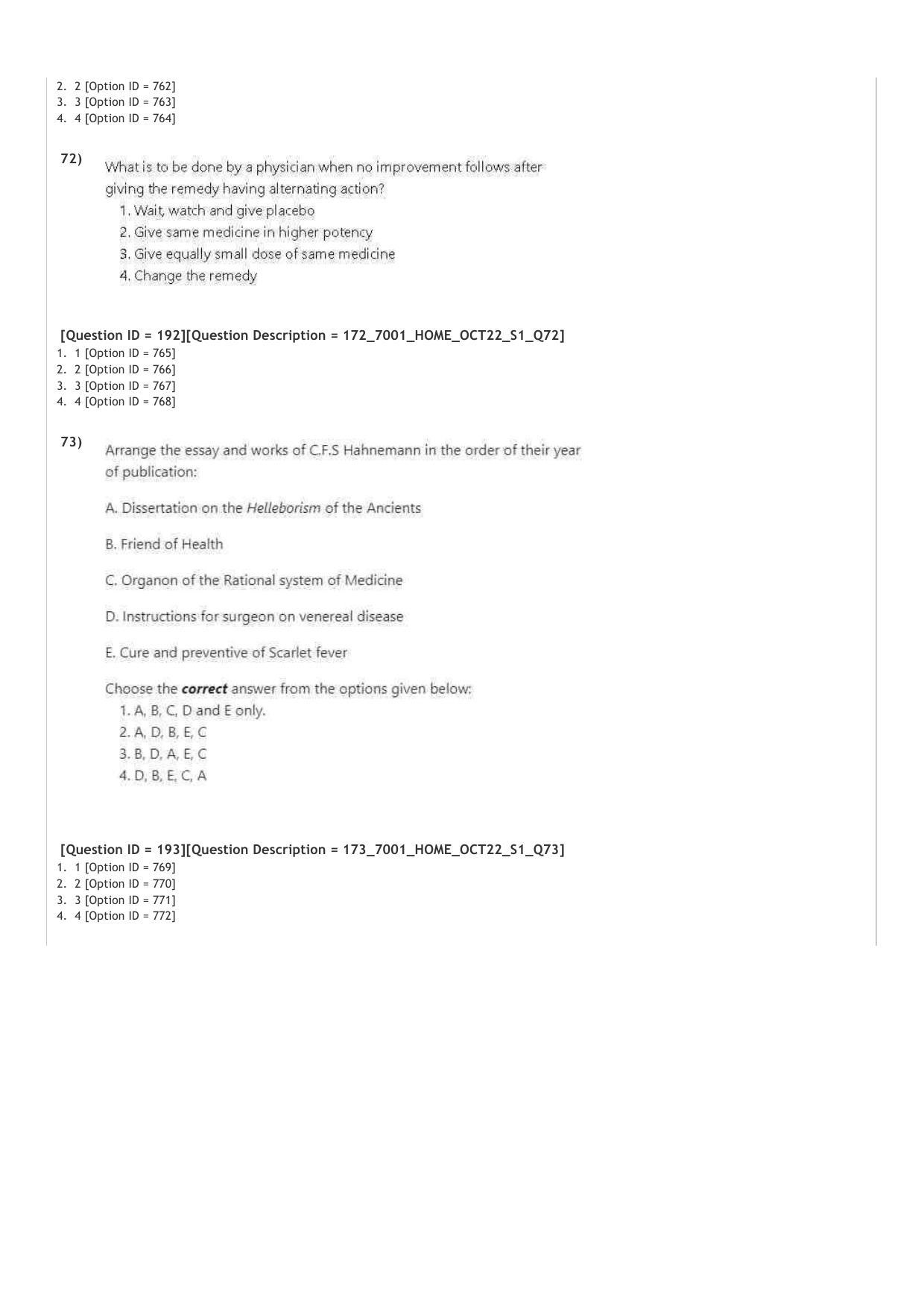 AIAPGET 2022 Homeopathy Question Paper - Page 26