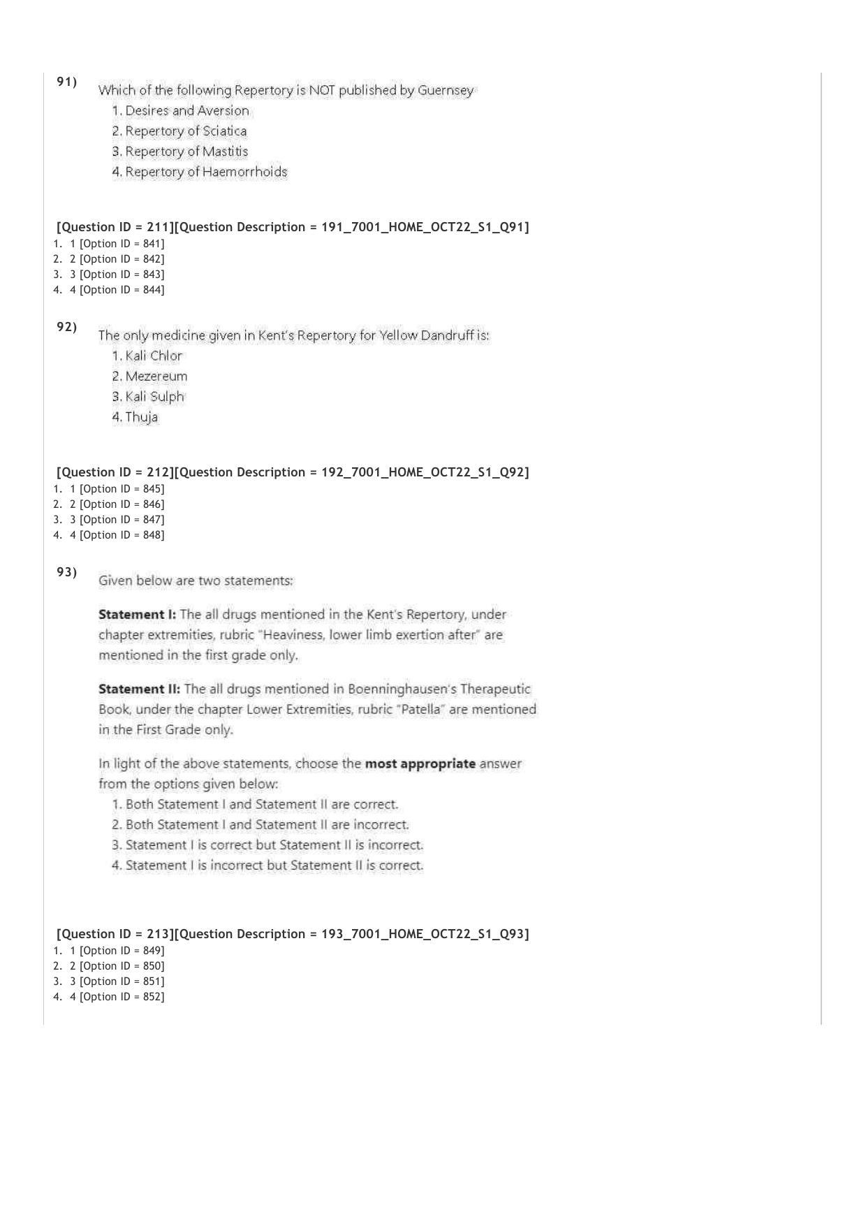 AIAPGET 2022 Homeopathy Question Paper - Page 33