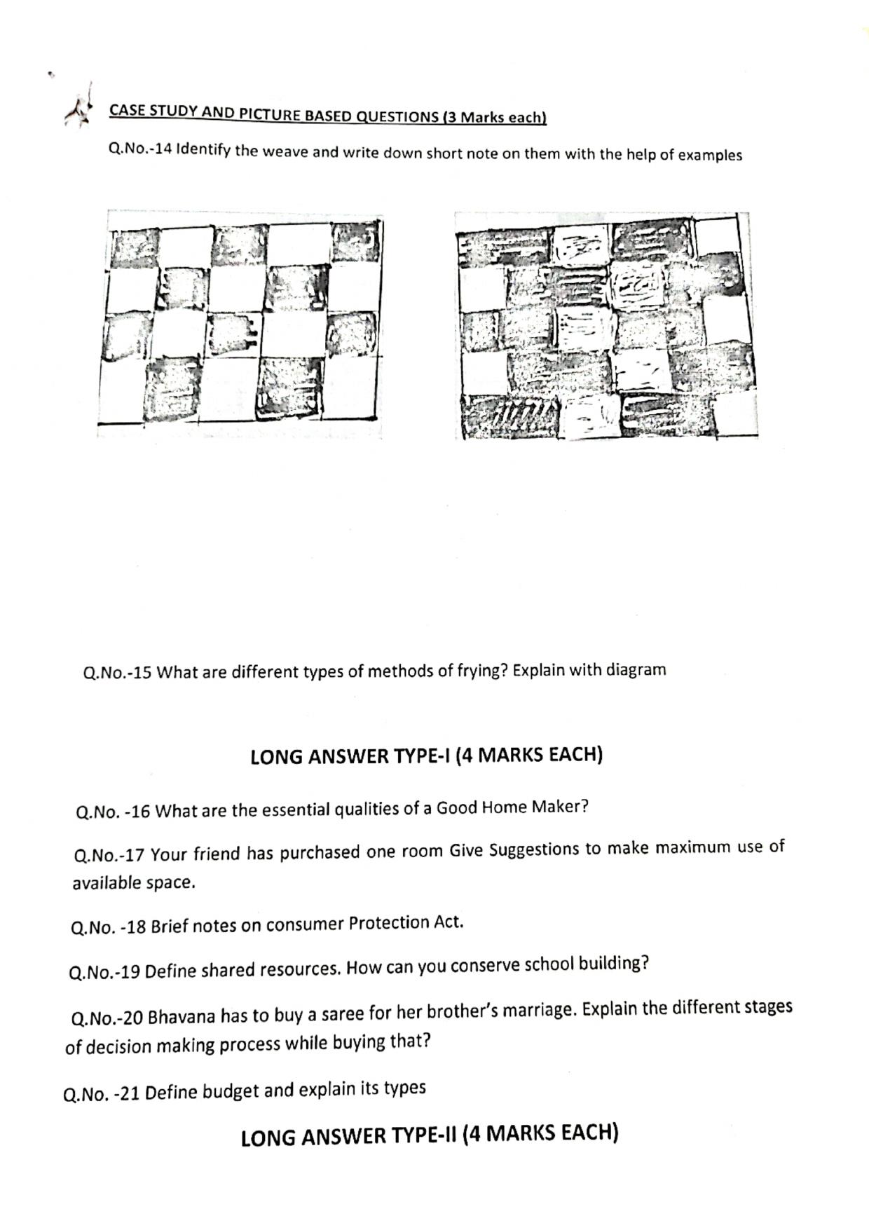 JKBOSE Class 11 Management of Resources Model Question Paper - Page 2