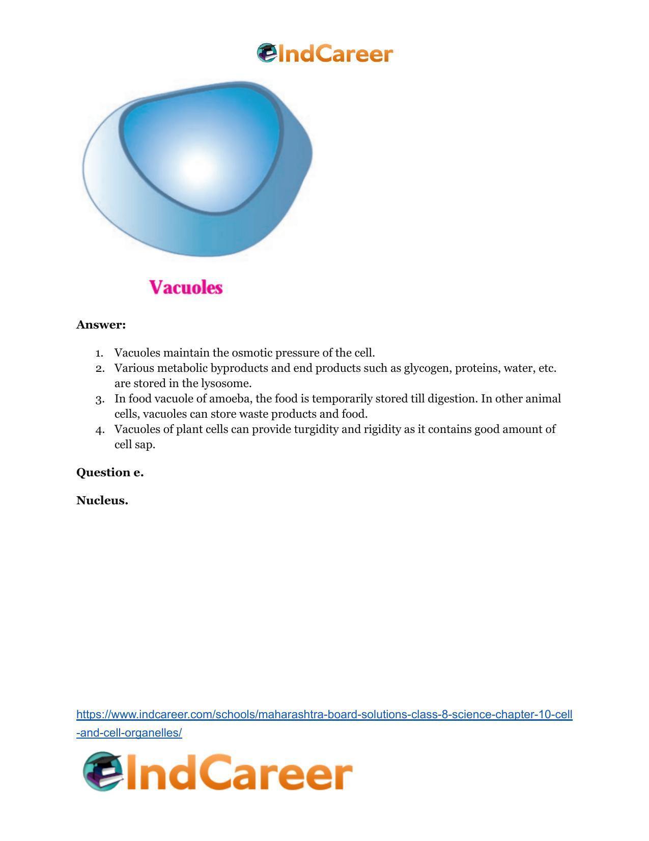Maharashtra Board Solutions Class 8-Science: Chapter 10- Cell and Cell Organelles - Page 7