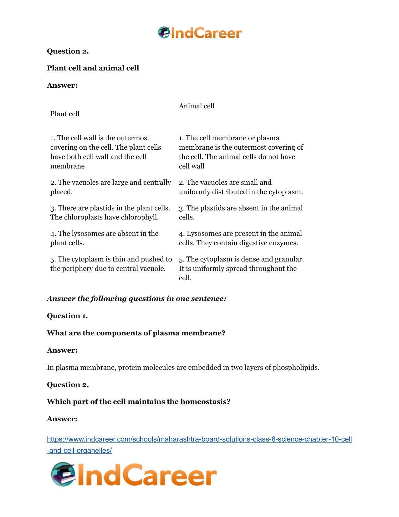 Maharashtra Board Solutions Class 8-Science: Chapter 10- Cell and Cell Organelles - Page 15