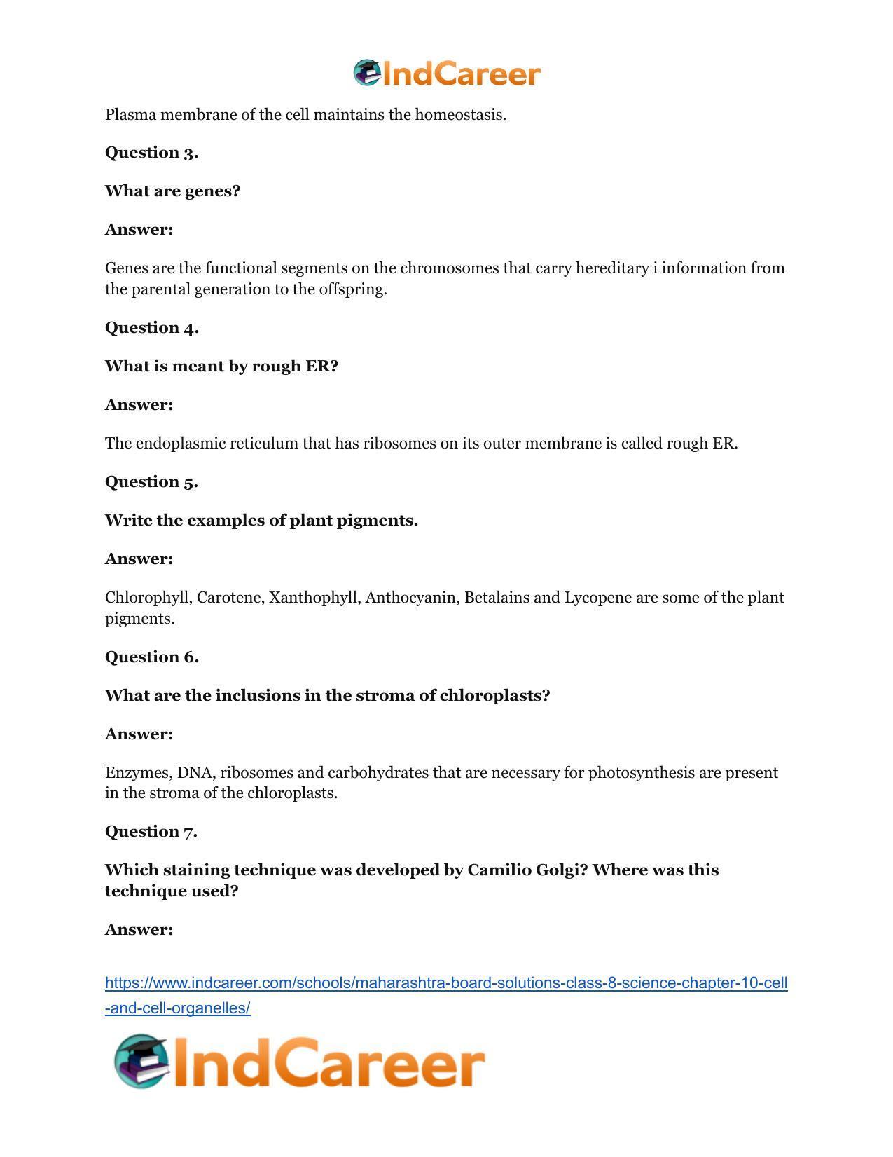 Maharashtra Board Solutions Class 8-Science: Chapter 10- Cell and Cell Organelles - Page 16