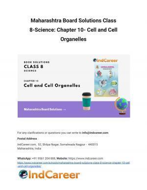 Maharashtra Board Solutions Class 8-Science: Chapter 10- Cell and Cell Organelles
