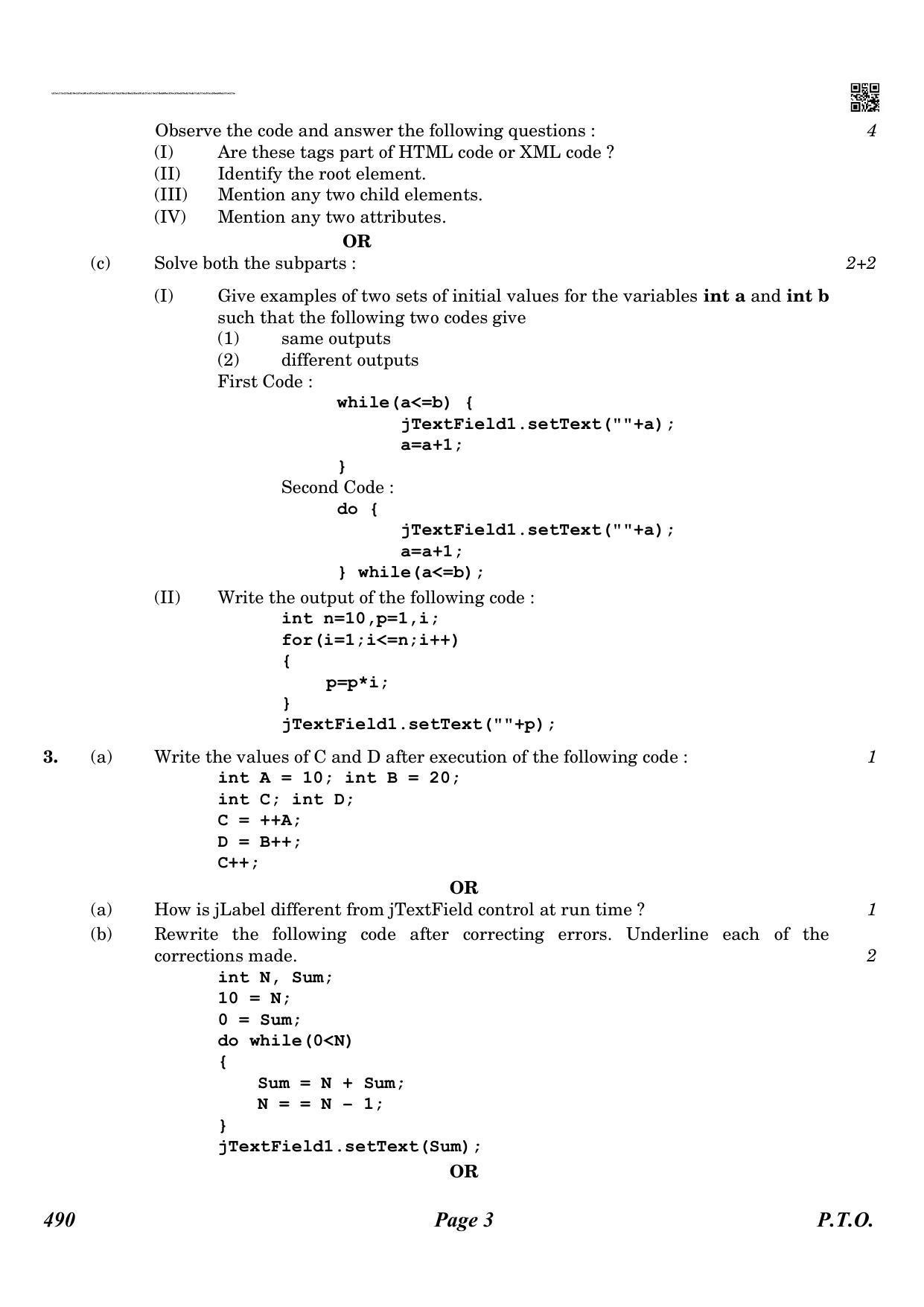 CBSE Class 12 QP_265_informatic_practice_old 2021 Compartment Question Paper - Page 3