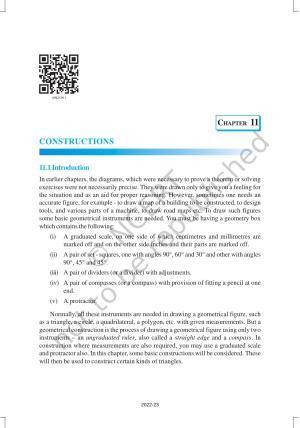 NCERT Book for Class 9 Maths Chapter 11 Constructions