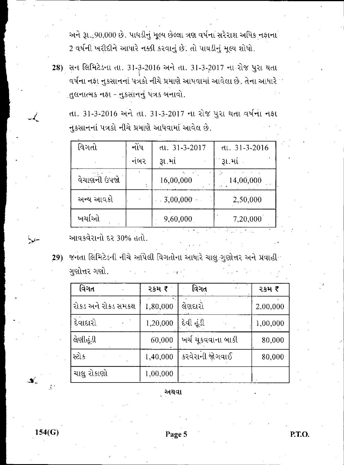 Gujarat Board Class 12th Question Paper March 2019: 154 (GHE) - Page 5