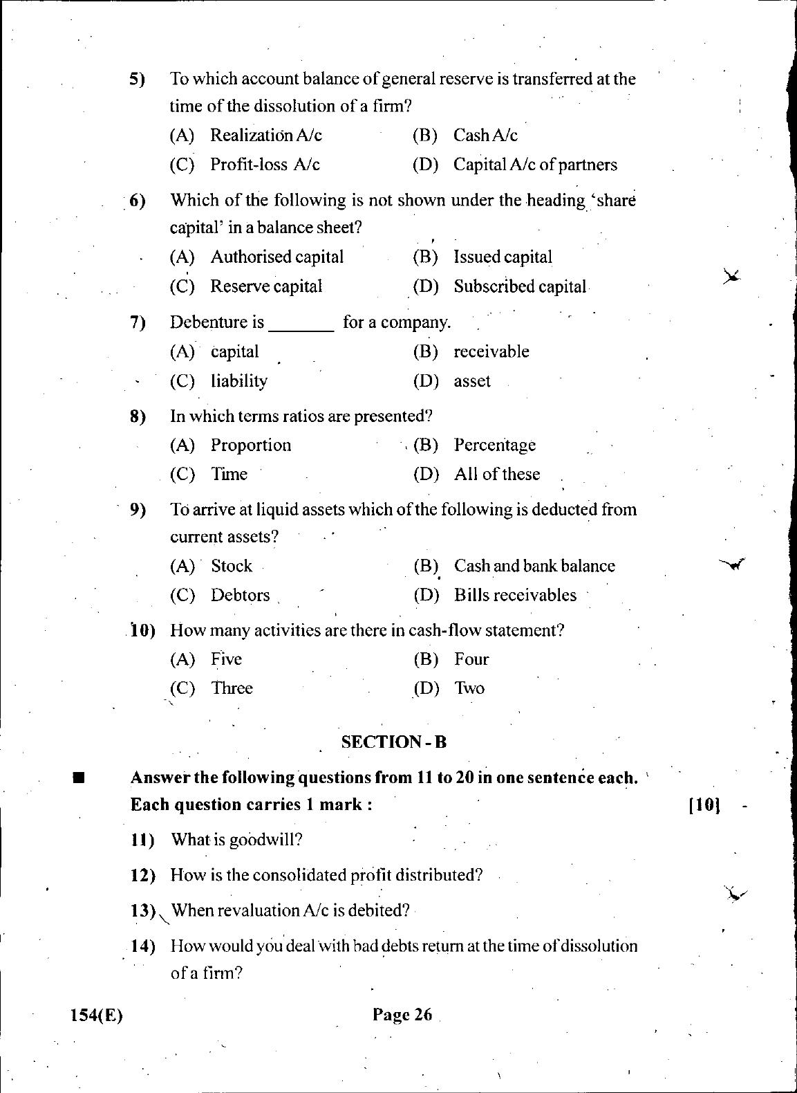 Gujarat Board Class 12th Question Paper March 2019: 154 (GHE) - Page 25