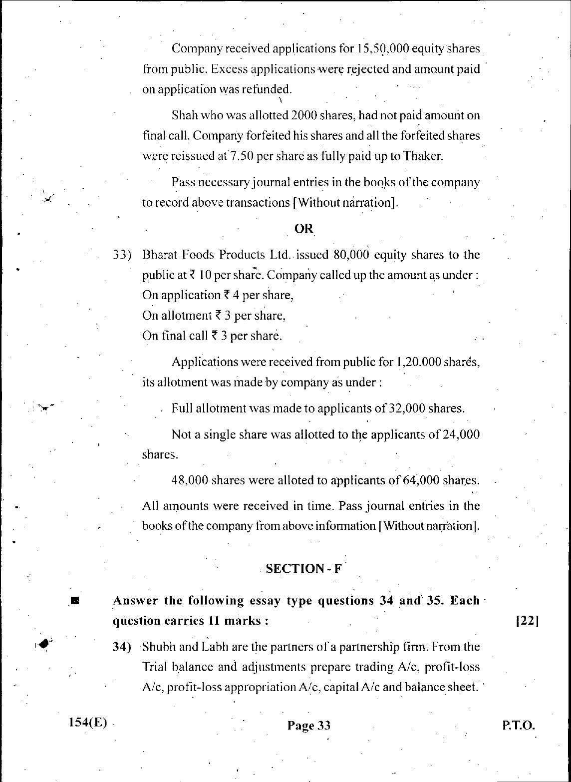 Gujarat Board Class 12th Question Paper March 2019: 154 (GHE) - Page 32
