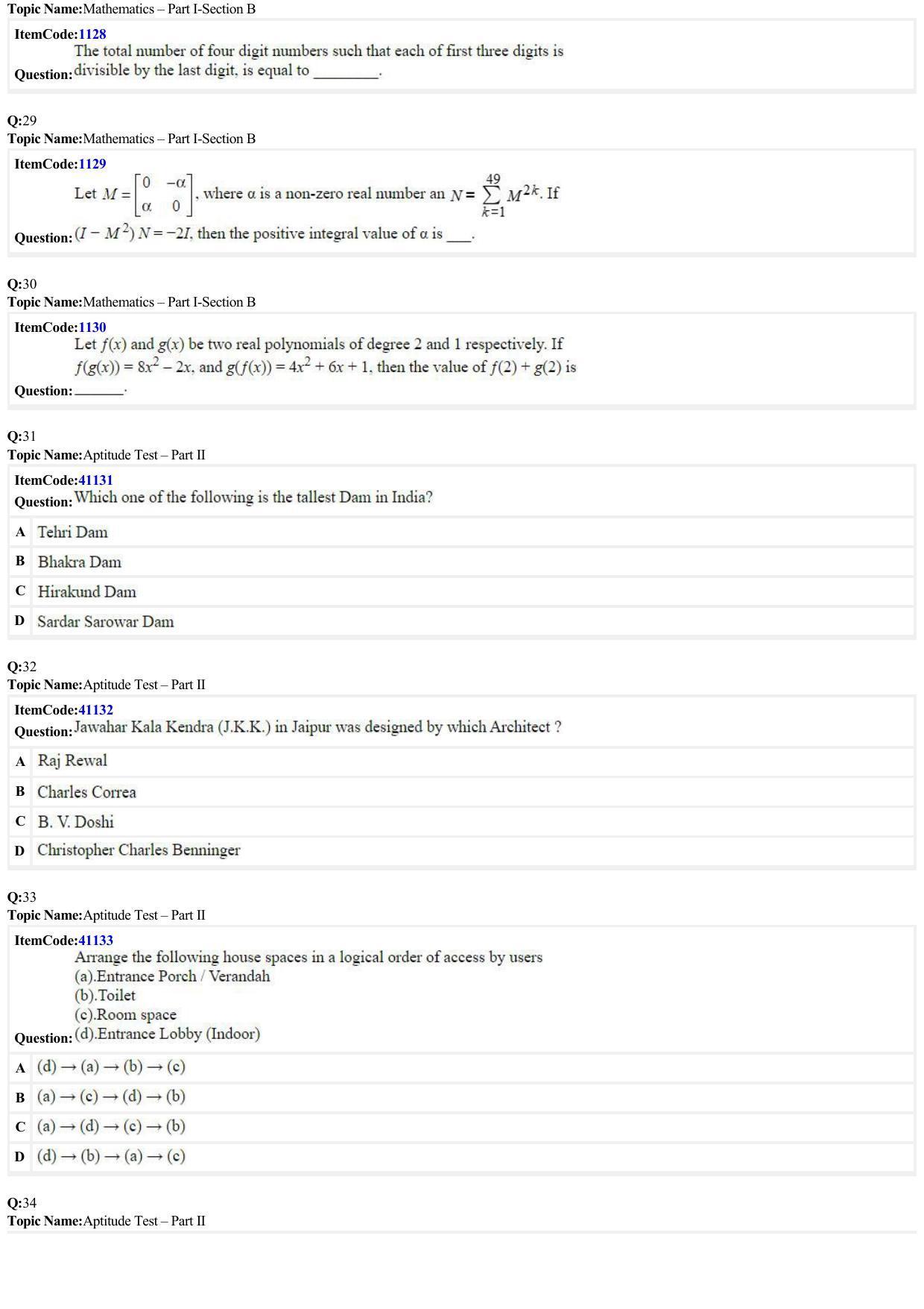JEE Mains 2022: B.Arch English (Shift 1) 29-06-2022 Question Paper - Page 7