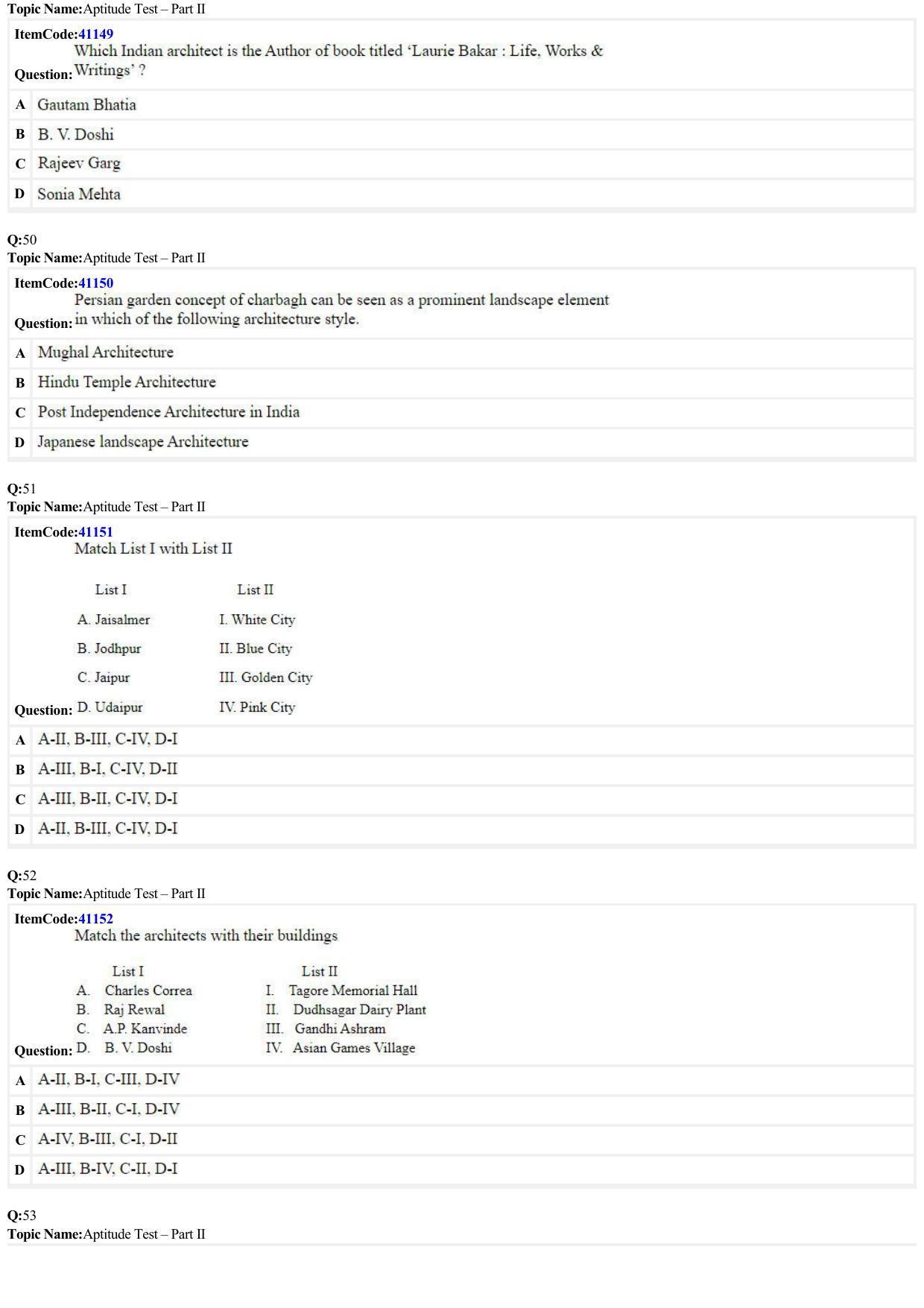 JEE Mains 2022: B.Arch English (Shift 1) 29-06-2022 Question Paper - Page 11