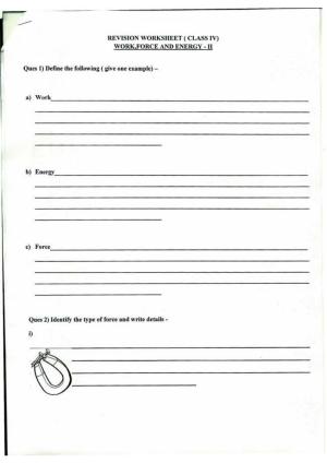 Worksheet for Class 4 Environmental Studies Assignment 7
