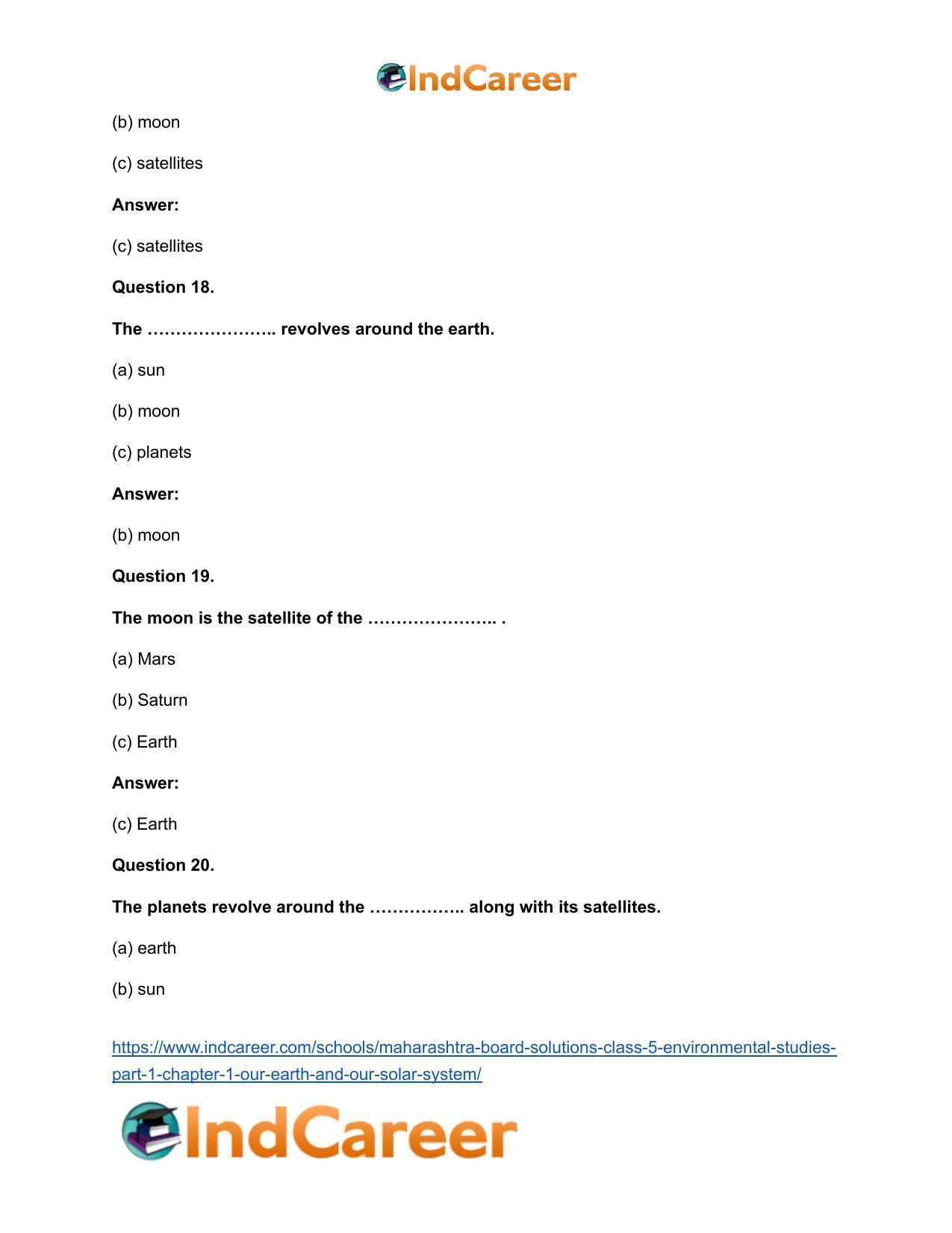 Maharashtra Board Solutions Class 5-Environmental Studies (Part 1): Chapter 1- Our Earth and Our Solar System - Page 12
