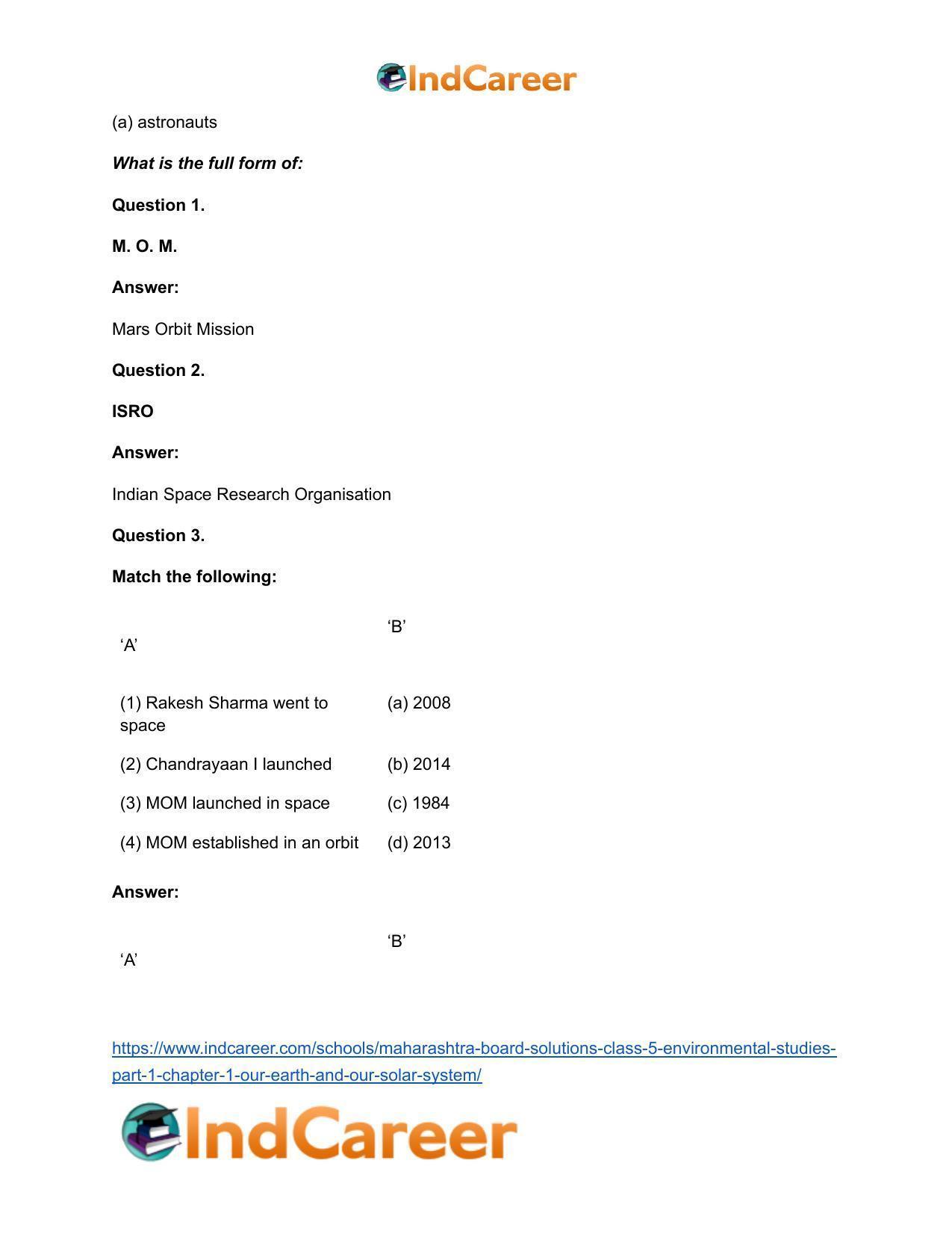 Maharashtra Board Solutions Class 5-Environmental Studies (Part 1): Chapter 1- Our Earth and Our Solar System - Page 15