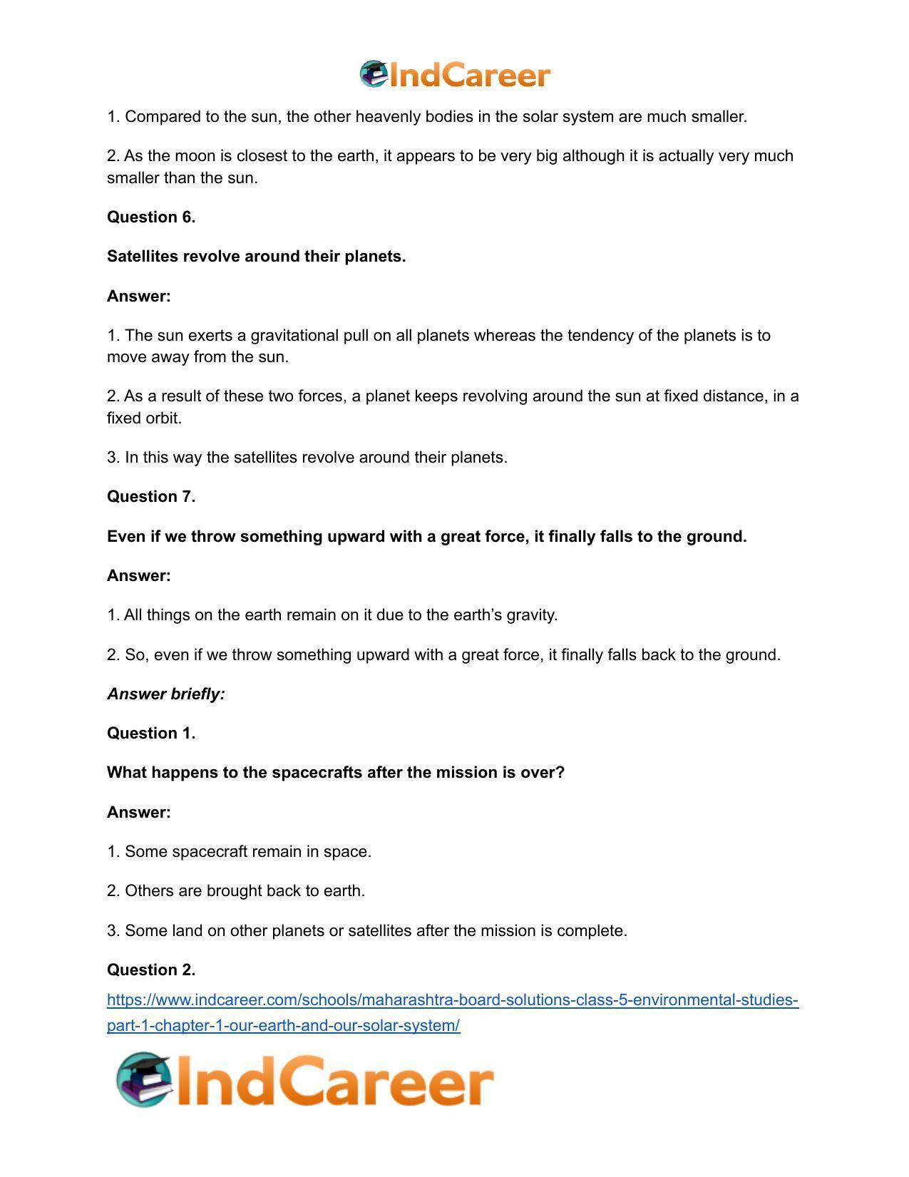 Maharashtra Board Solutions Class 5-Environmental Studies (Part 1): Chapter 1- Our Earth and Our Solar System - Page 23