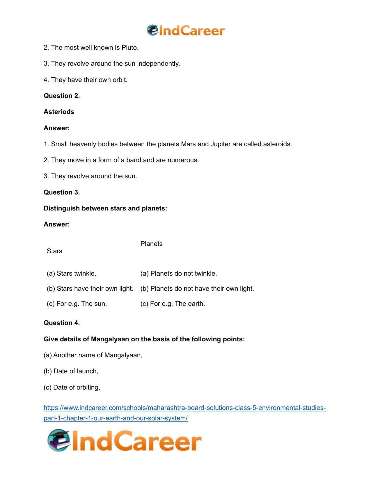 Maharashtra Board Solutions Class 5-Environmental Studies (Part 1): Chapter 1- Our Earth and Our Solar System - Page 25