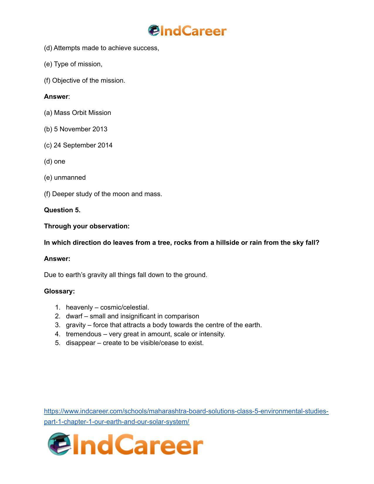 Maharashtra Board Solutions Class 5-Environmental Studies (Part 1): Chapter 1- Our Earth and Our Solar System - Page 26