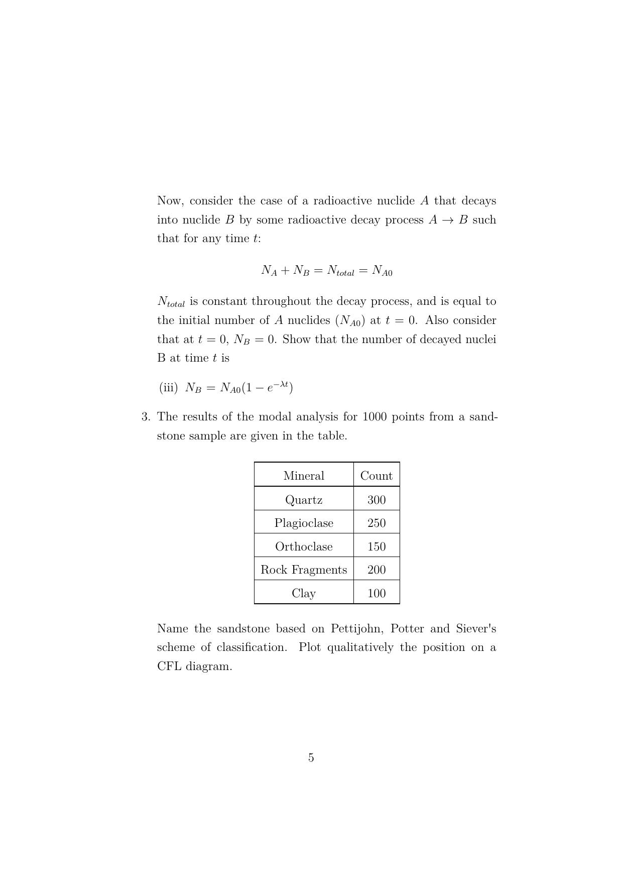 ISI Admission Test JRF in Geology (GEA)  2024 Sample Paper - Page 5