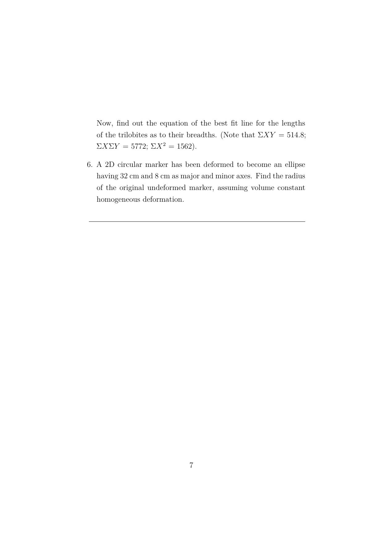 ISI Admission Test JRF in Geology (GEA)  2024 Sample Paper - Page 7