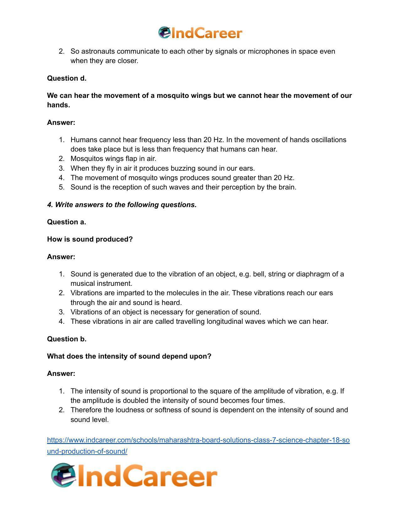Maharashtra Board Solutions Class 7-Science: Chapter 18- Sound: Production of Sound - Page 5