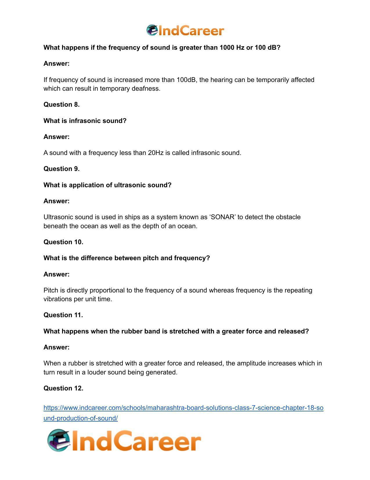 Maharashtra Board Solutions Class 7-Science: Chapter 18- Sound: Production of Sound - Page 13