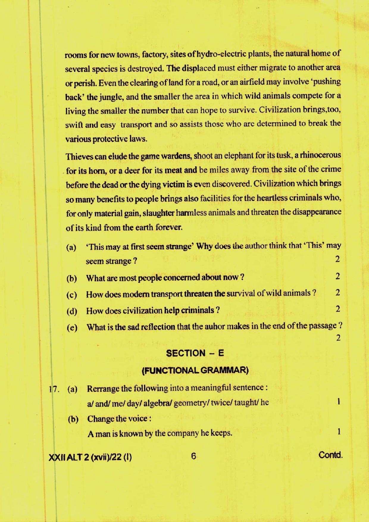 COHSEM 12th Question Papers Improvement 2022 Alternative English - Page 6