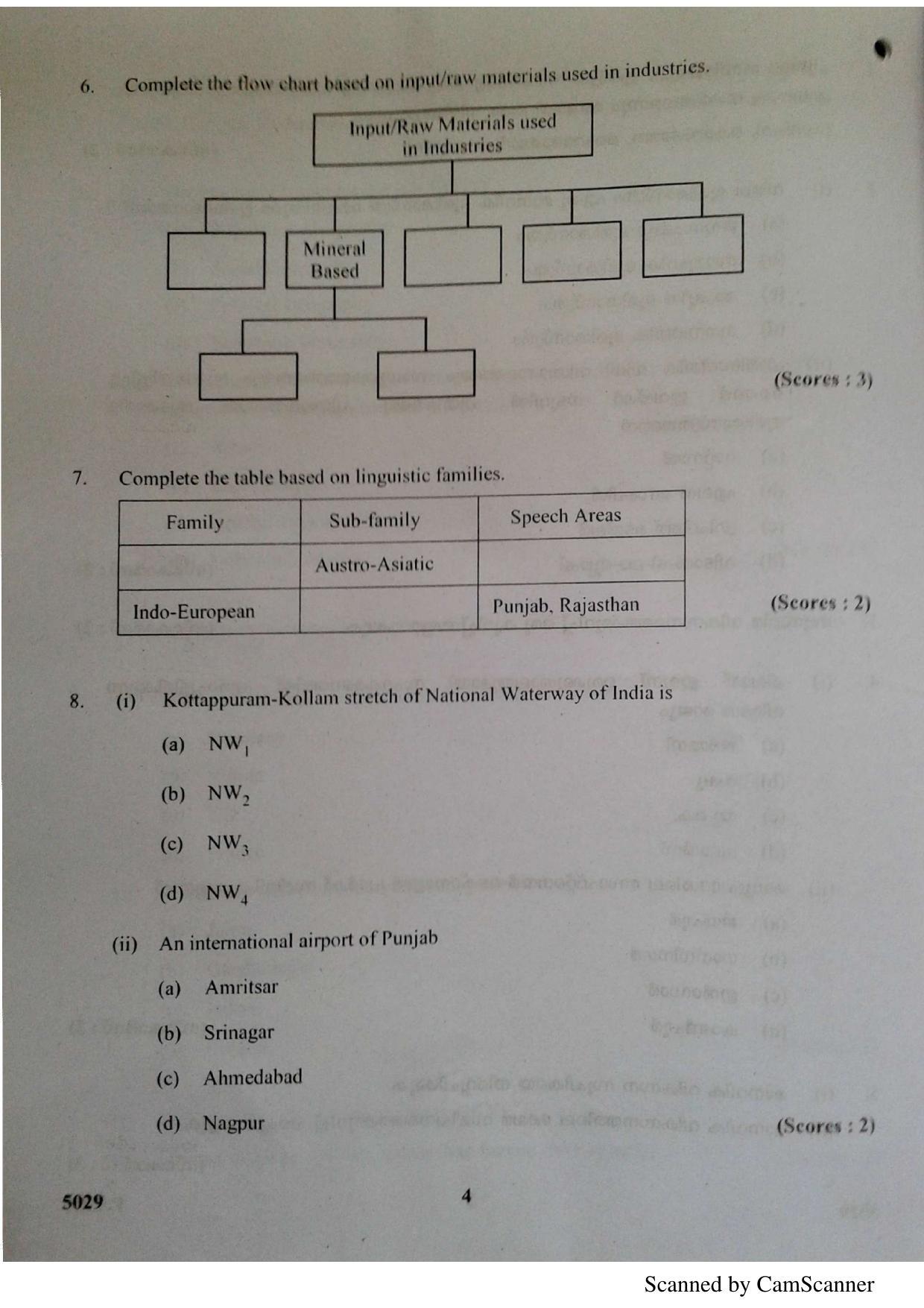 Kerala Plus Two 2017 Geography Question Paper - Page 4