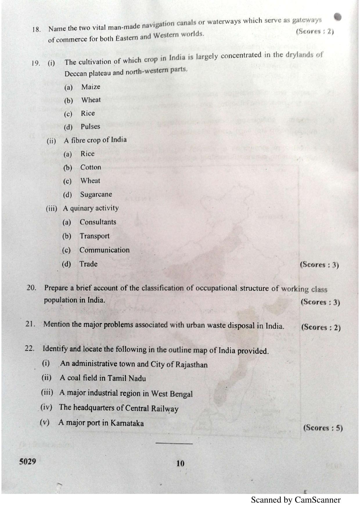 Kerala Plus Two 2017 Geography Question Paper - Page 10