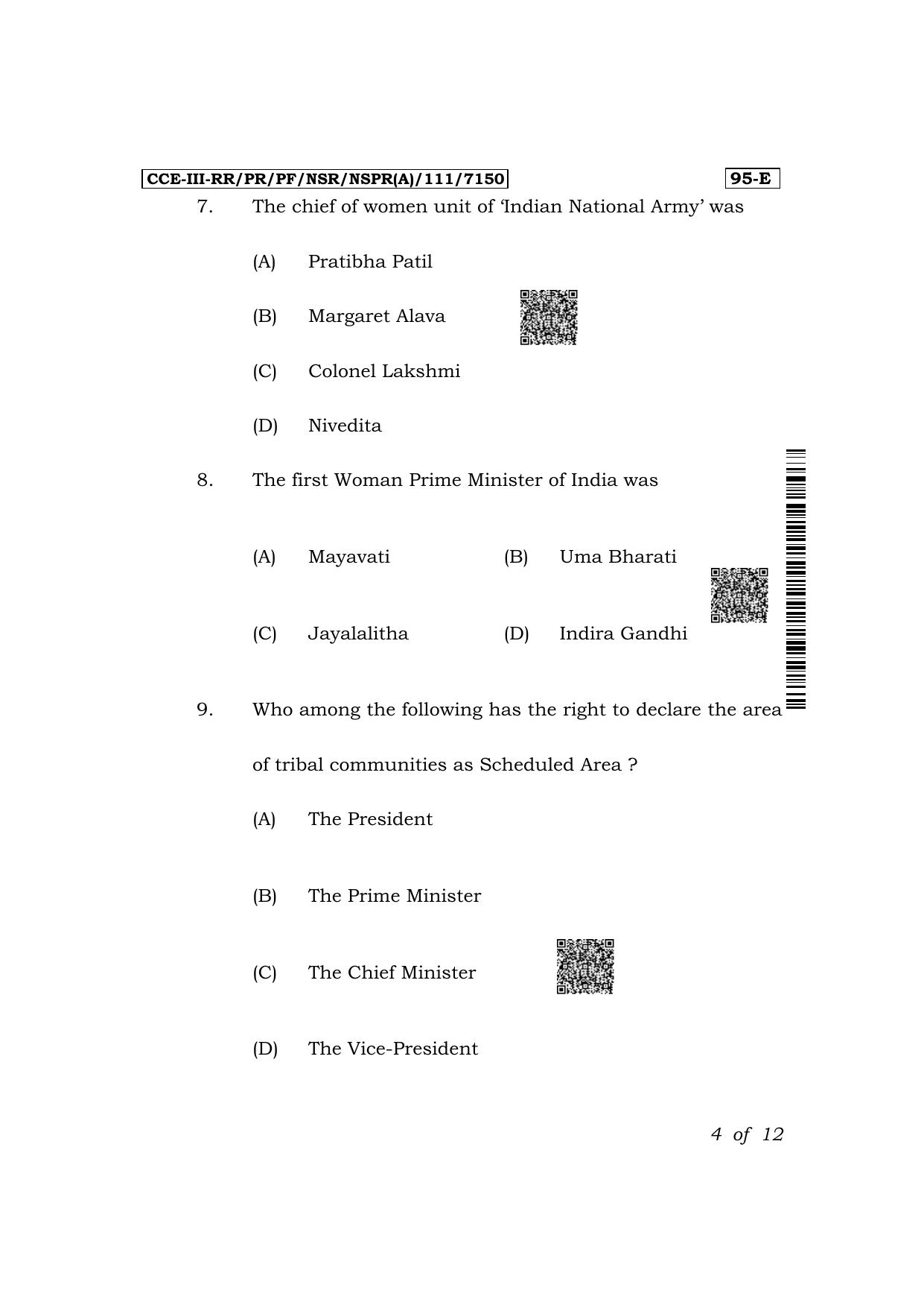 Karnataka SSLC Sociology (English Medium) Exam 3 Question Paper 2024 (A Version) - Page 4