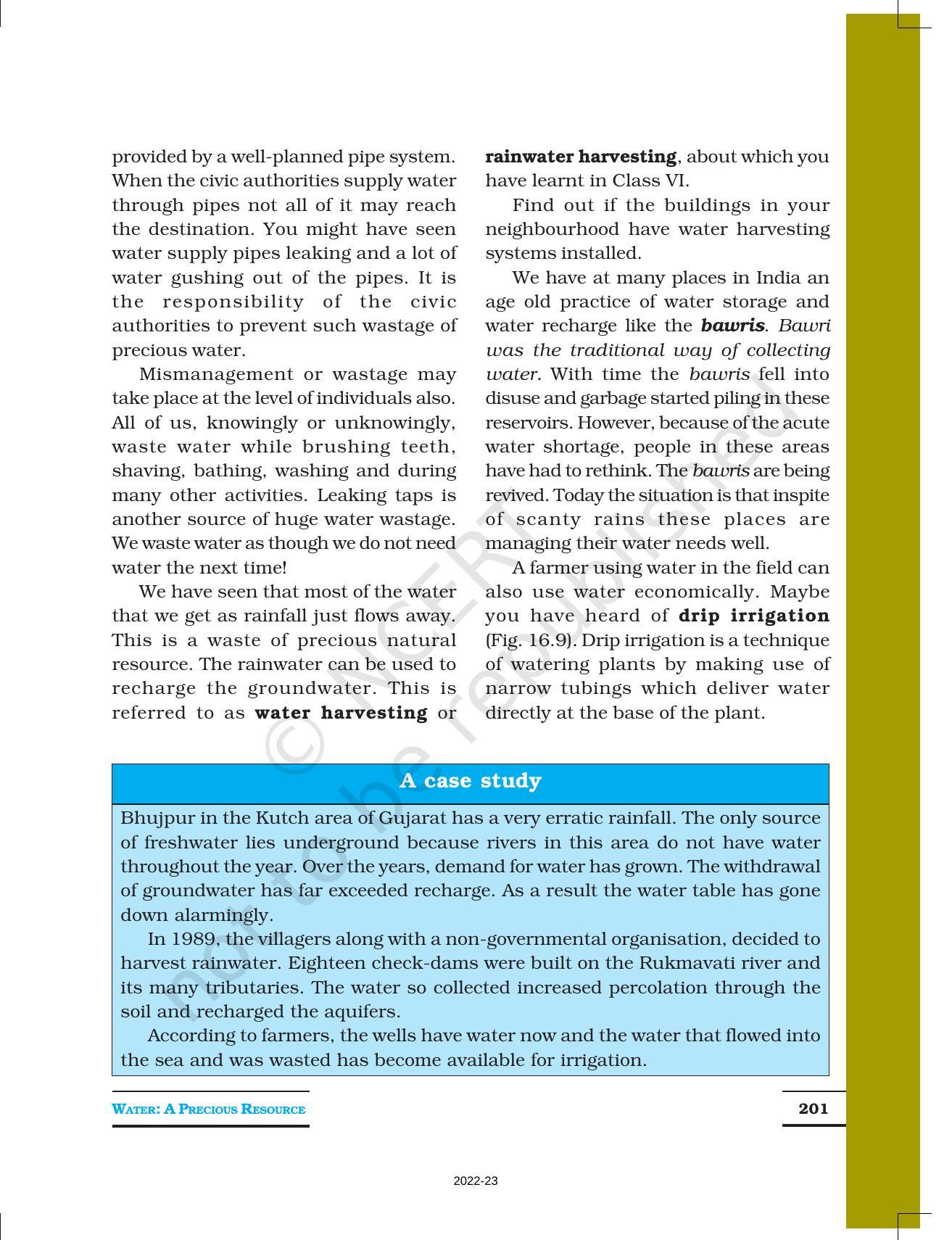NCERT Book for Class 7 Science: Chapter 16-Water: A Precious Resource - Page 9