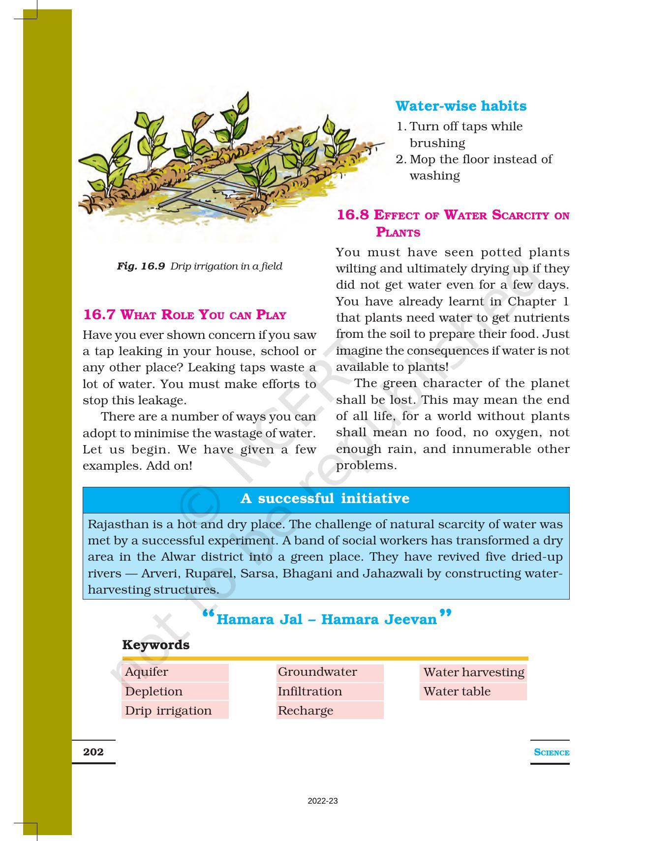 NCERT Book for Class 7 Science: Chapter 16-Water: A Precious Resource - Page 10