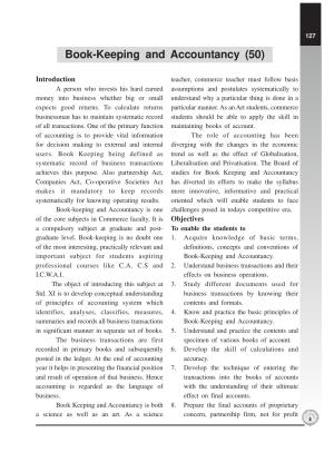 Maharashtra HSC Book Keeping and Accountancy Syllabus