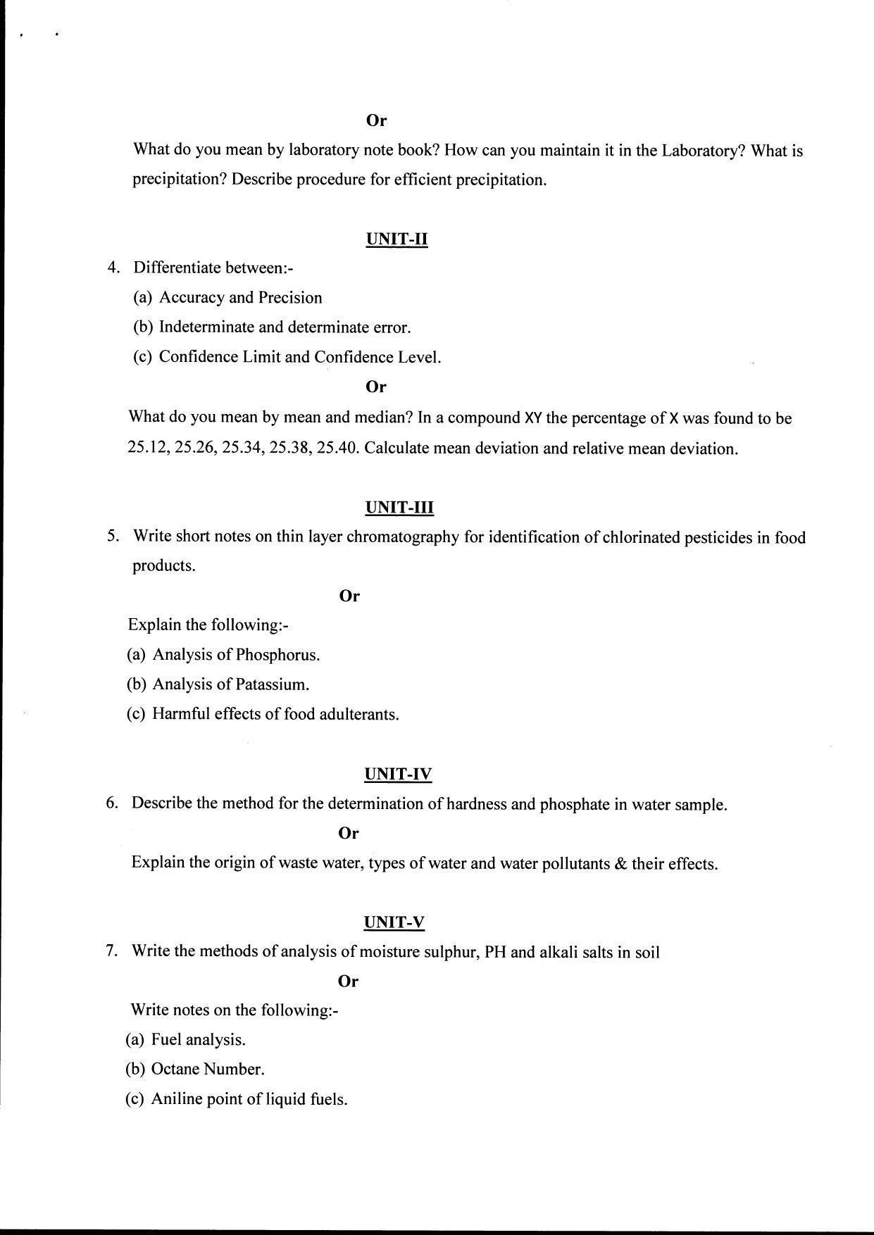 Bilaspur University Question Paper June 2022:M.Sc. Chemistry (Fourth Semester) Analytical Chemistry Paper 1 - Page 2