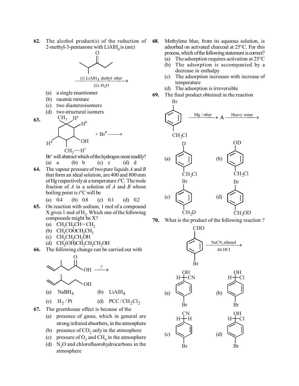 BITSAT 2020 Question Paper - Page 6