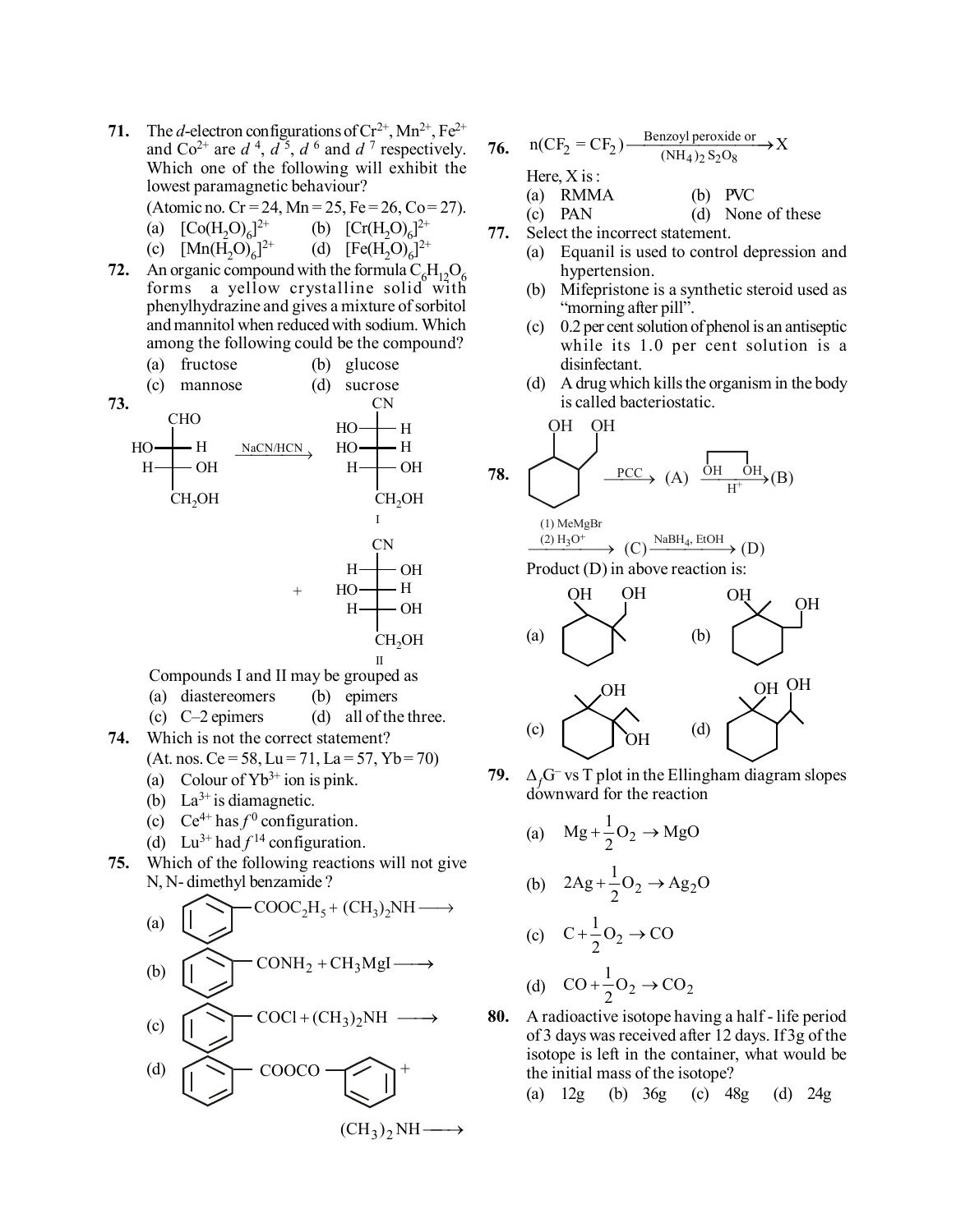 BITSAT 2020 Question Paper - Page 7