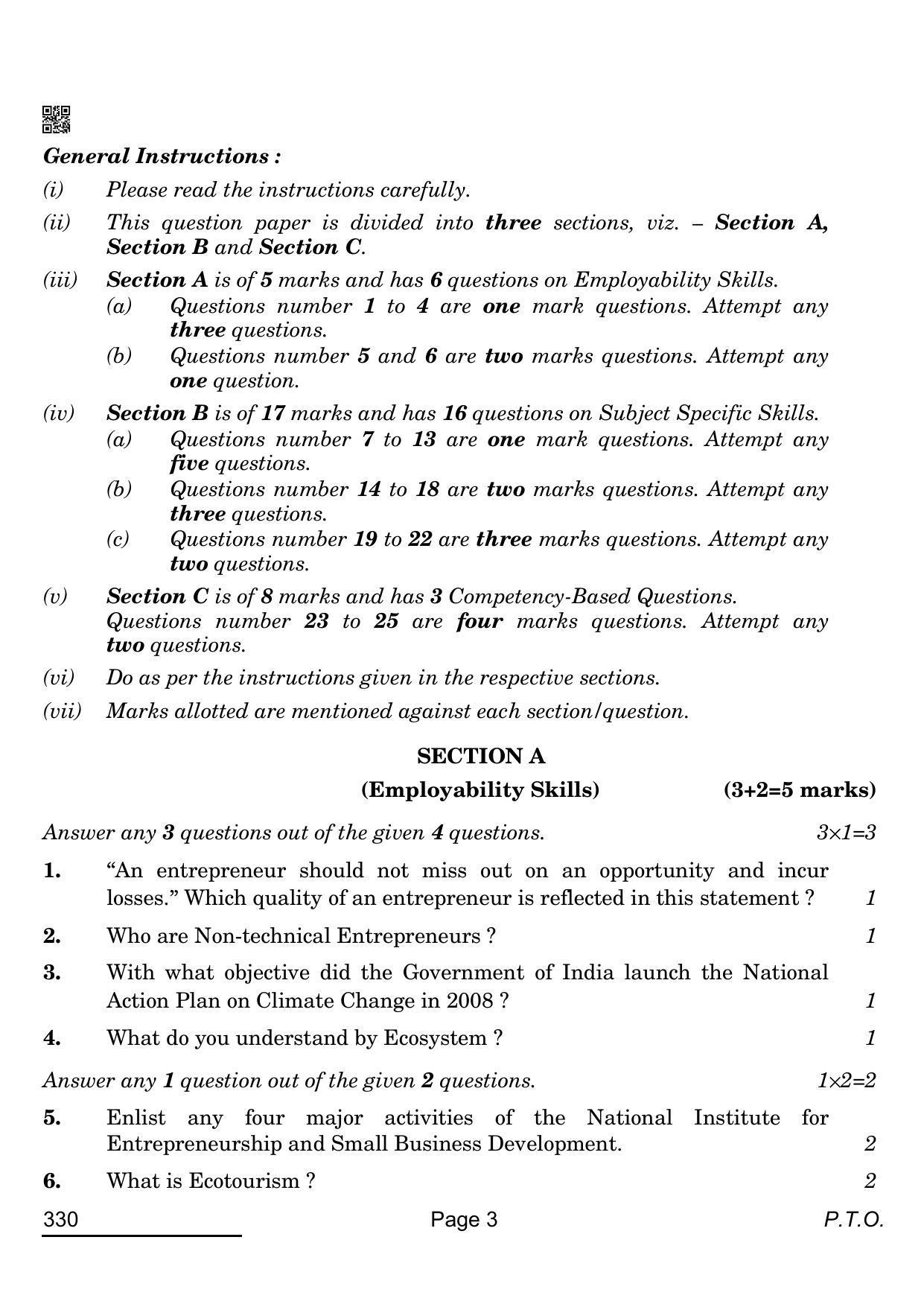 CBSE Class 12 330_Tourism 2022 Question Paper - Page 3