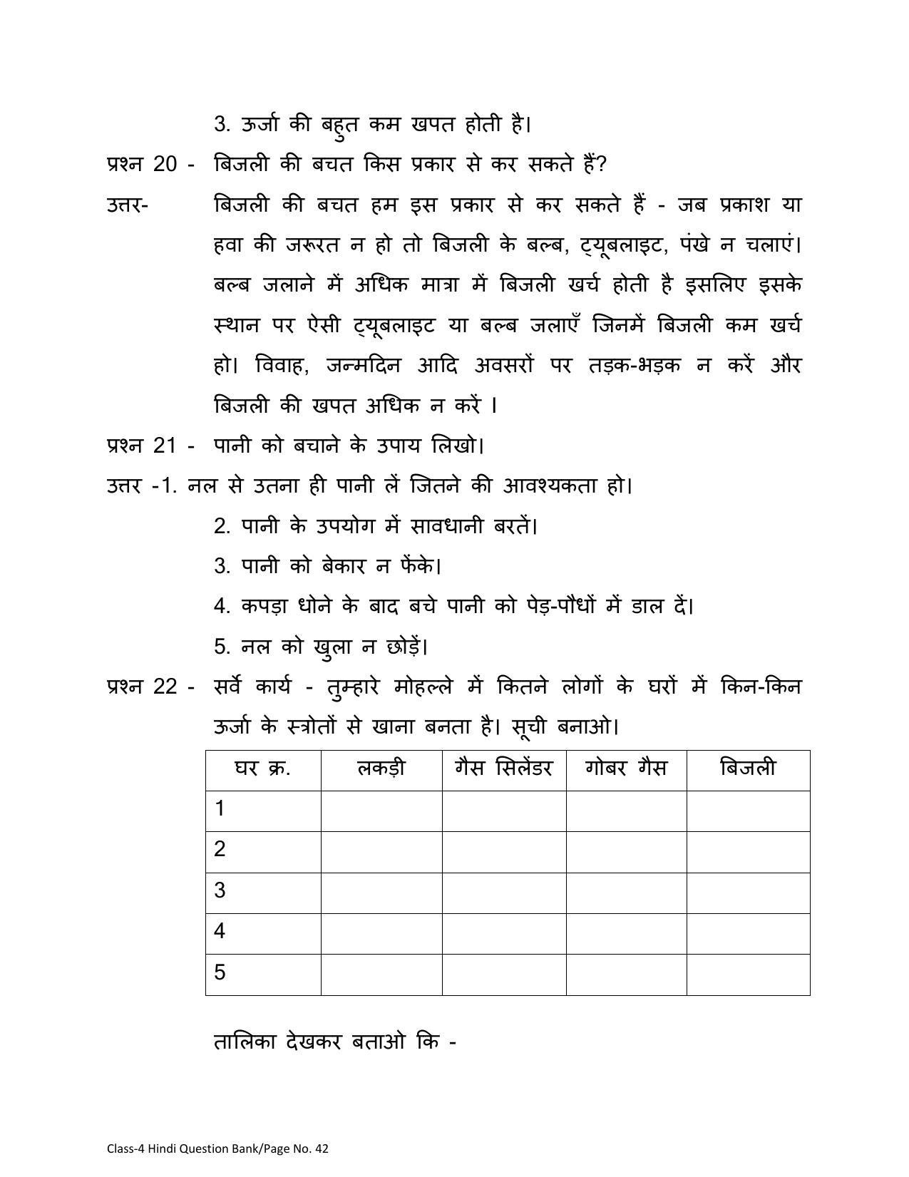 Chhattisgarh Board Class 4 Hindi Question Bank - Page 46