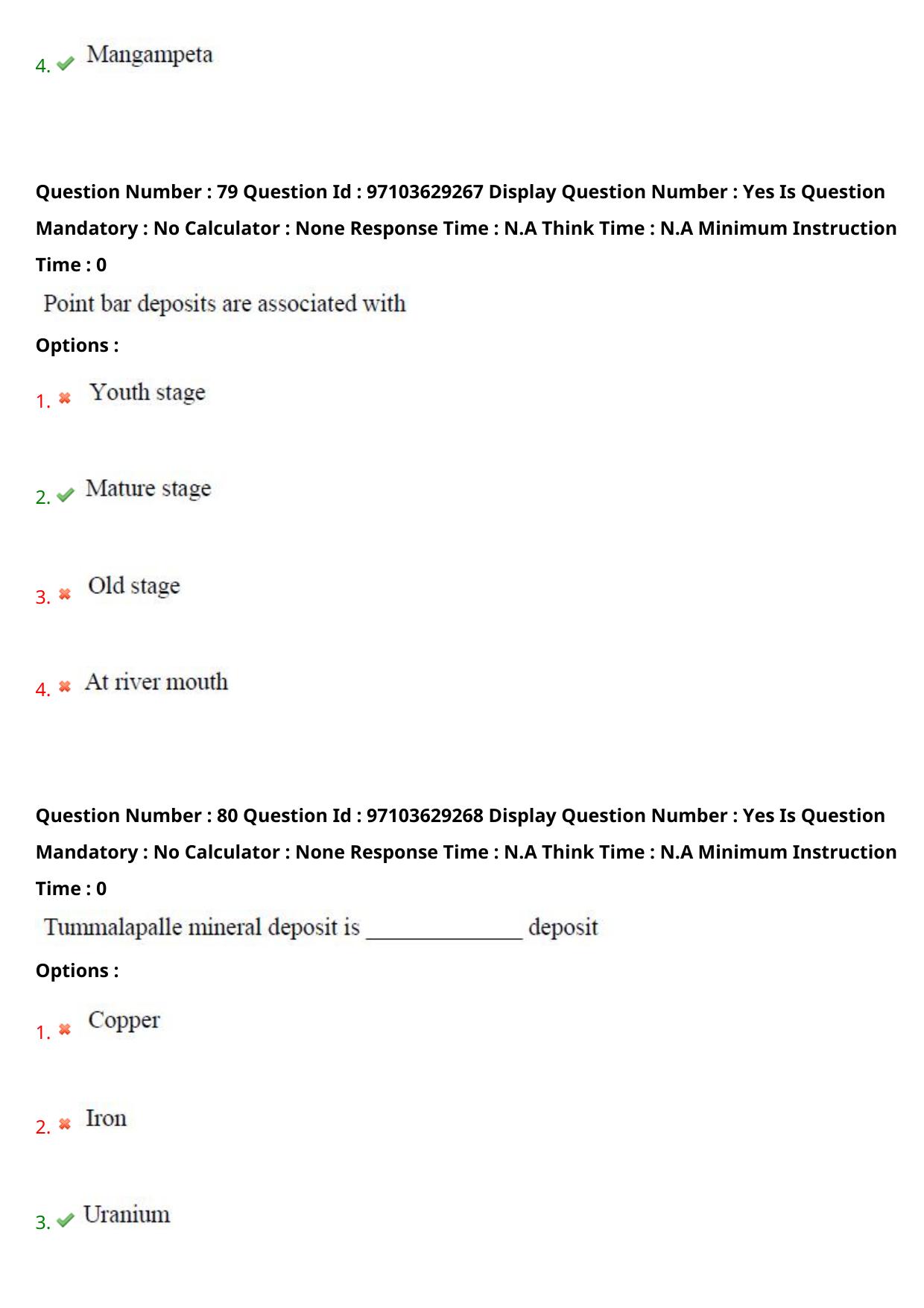 AP RCET 2024 Geology Question Paper - Page 51