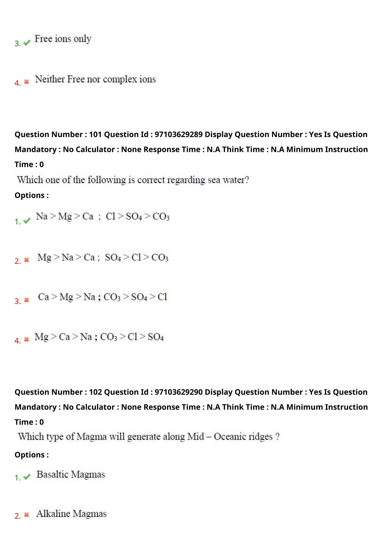 AP RCET 2024 Geology Question Paper - Page 62