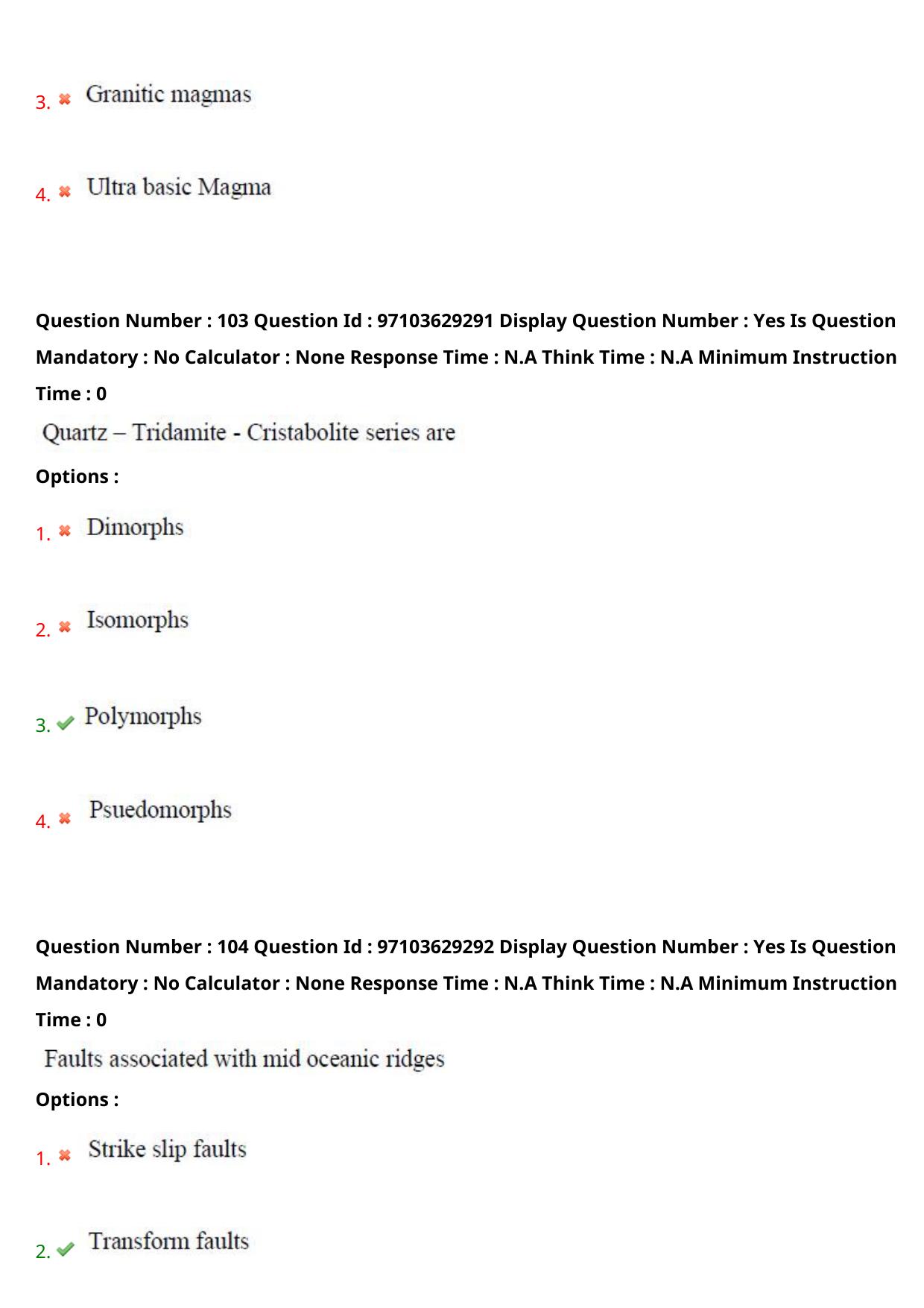 AP RCET 2024 Geology Question Paper - Page 63